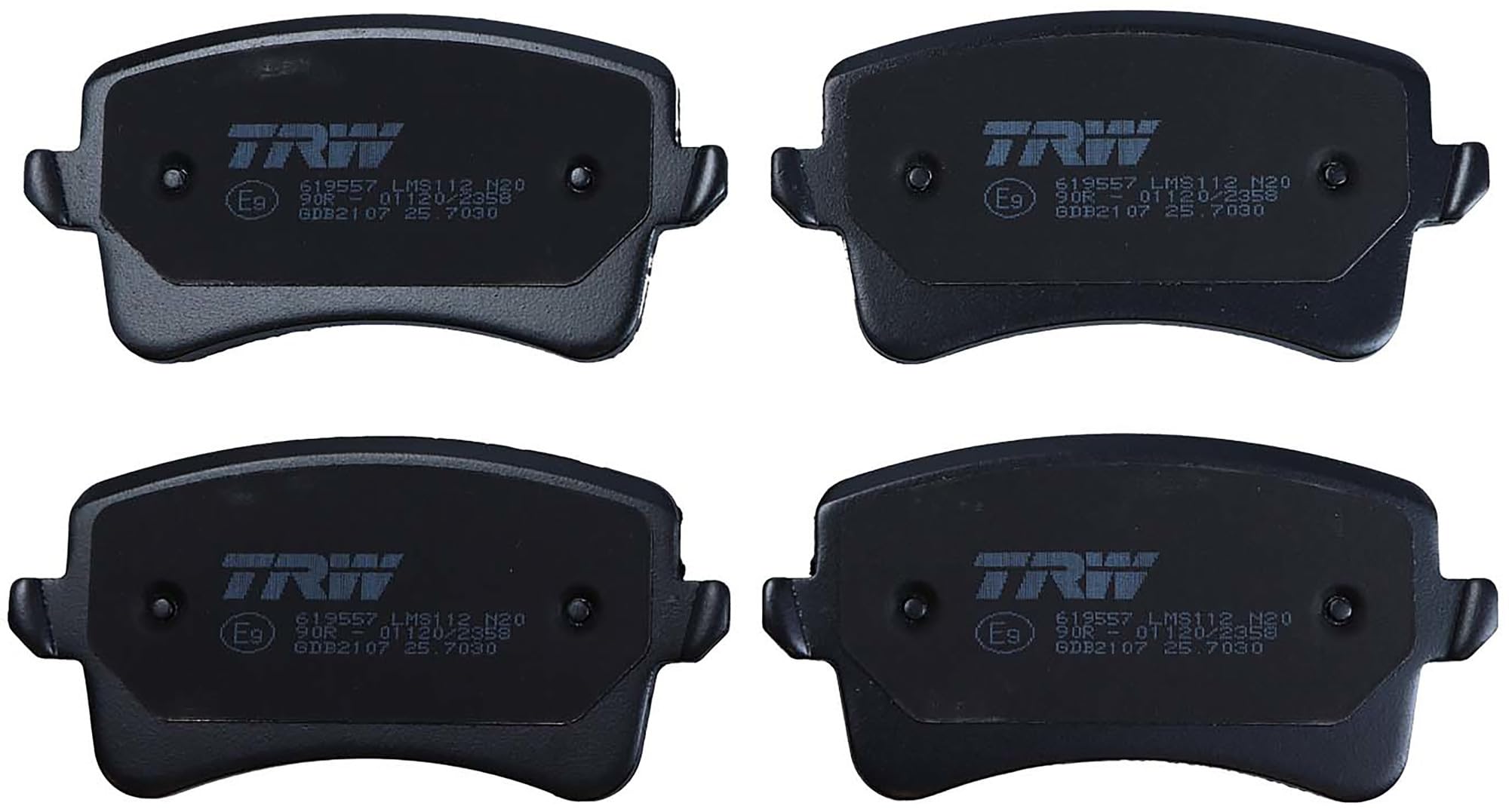 TRW GDB2107 Pastiglie Freno Set di 4 para Audi A4 B8 Avant (8K5) 2007-2015 Assale Posteriore e Altri Veicoli