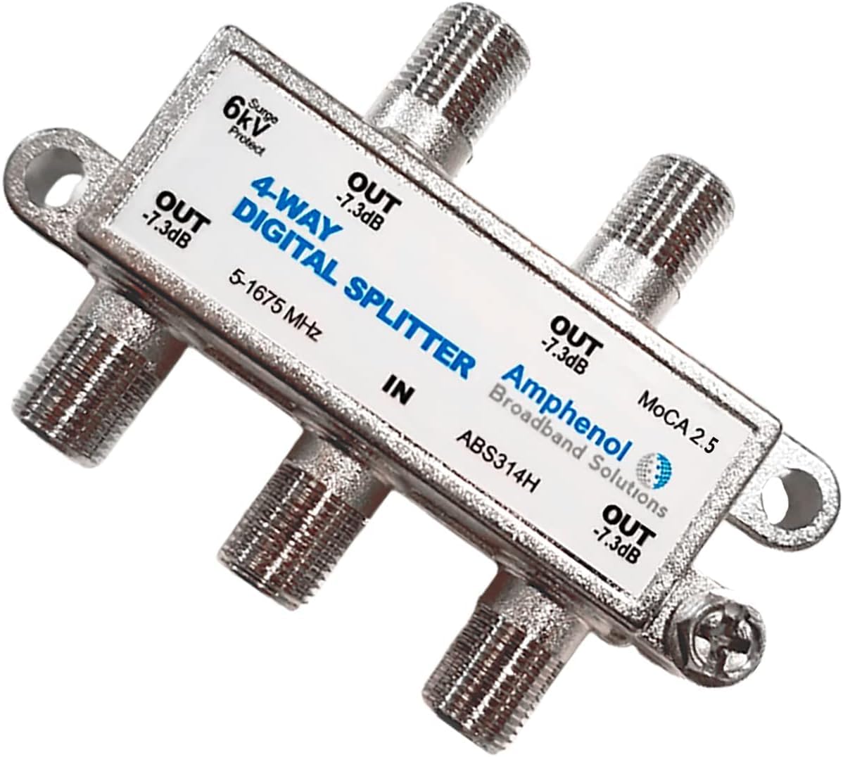 Amphenol - Splitter coassiale digitale MoCA 2,5 (4 vie) ABS314H