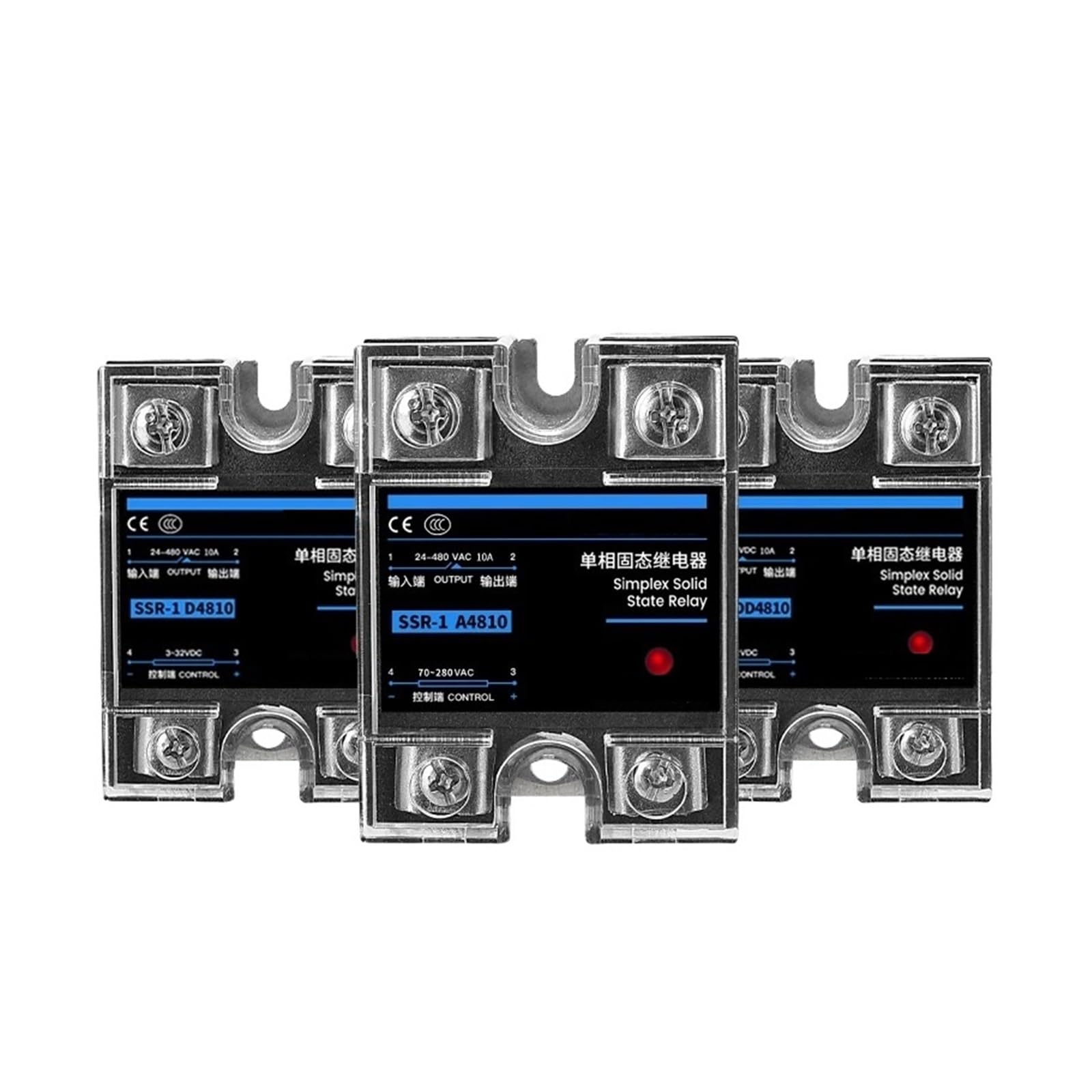 SSR-25DA SSR-40DA SSR-40AA Relè a stato solido monofase 10A 25A 40A 60A 80A 100A 120A Modulo DD DA AA for il controllo della temperatura(DC controlled AC,120A)