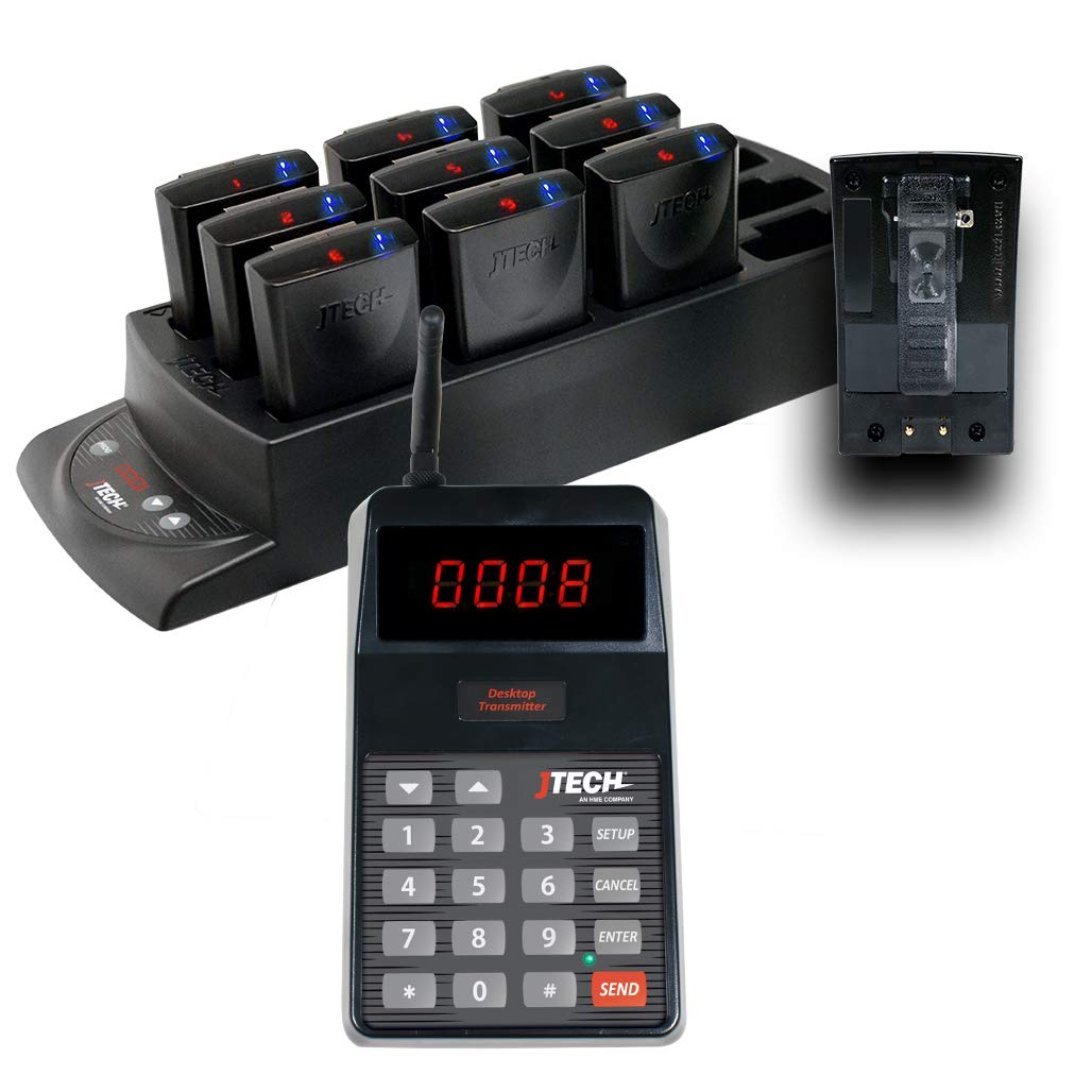JTECH Church Nursery Paging System - 10 Rugged Pagers