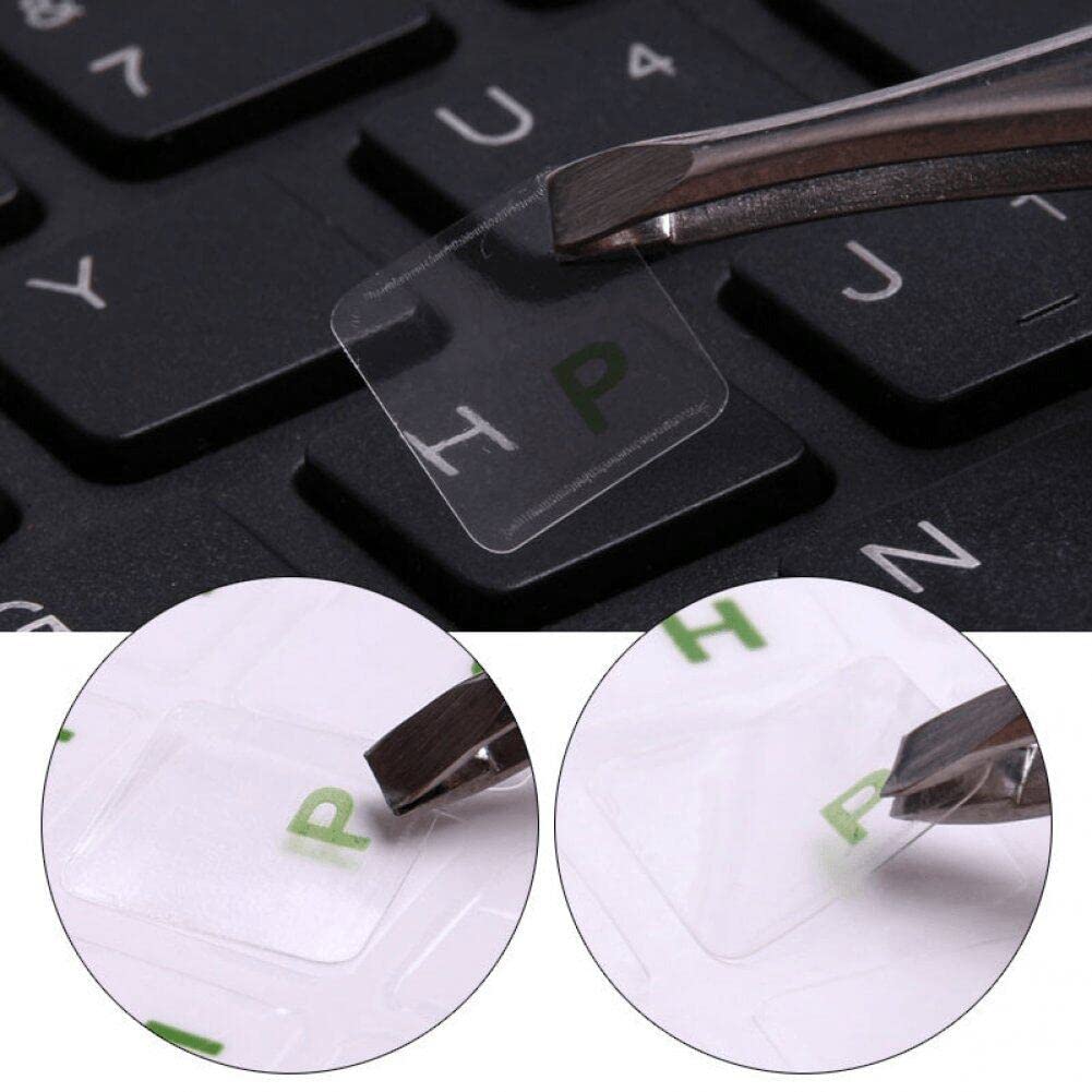 Hrippy Lettere Russe Adesivi per Tastiera 2pcs Pc Copri Tastiera Trasparente Russia per Tastiere per Computer Desktop per Notebook