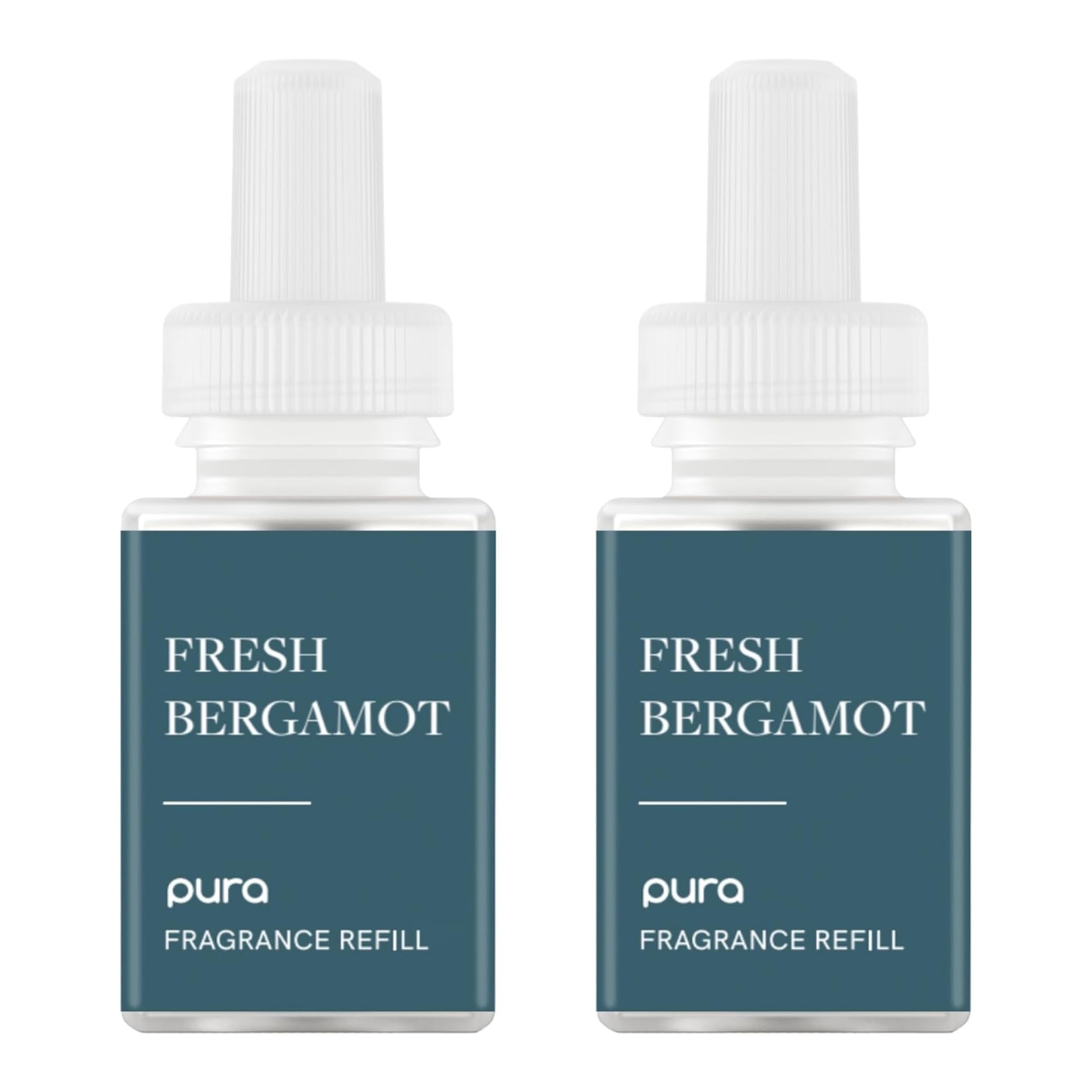 Pura Malodor Nachfüllpack für Raumdiffusor, frische Bergamotte, 2 Stück | Duft-Nachfüller für Pura Home, Smarte Steck-Wanddiffusoren, sauber und sicher, langanhaltender Duft für Zuhause und Büro