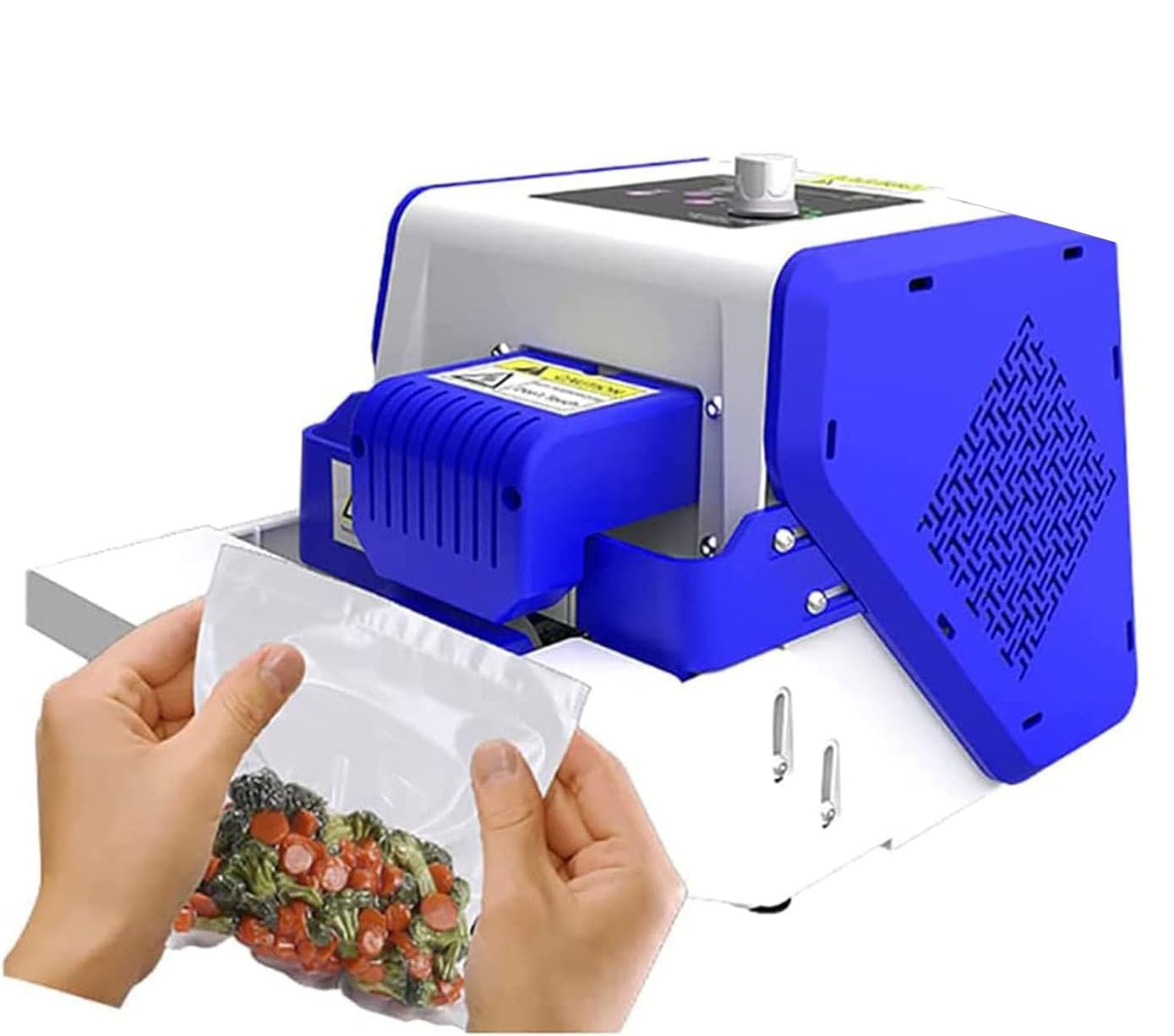 Máquina selladora de bolsas de plástico, sellador automático continuo de envasado de alimentos de 300 W, velocidad de 5 m/min, ajuste de grosor para cocina doméstica, tiendas pequeñas, galletas