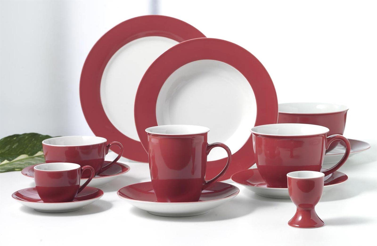 Flirt By R & B Espresso Piattino/piattino 'doppio', Ø 12 x 2 cm, Rosso (Confezione da)