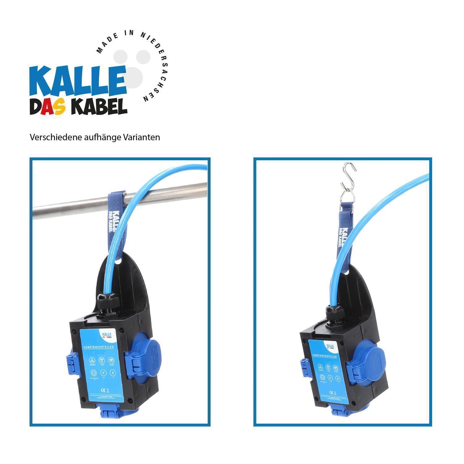 CEE Adapterleitung KALLE Blue Zelt Edition SCHUKO 3G 2,5mm² 10 Meter