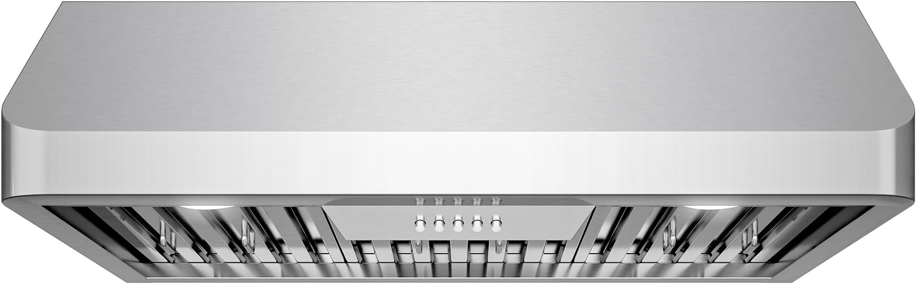 COSMO COS-QB75 30 in. Haven Collection 500 CFM Ducted Under Cabinet Range Hood, Button Control, LED Lights, Stainless Steel