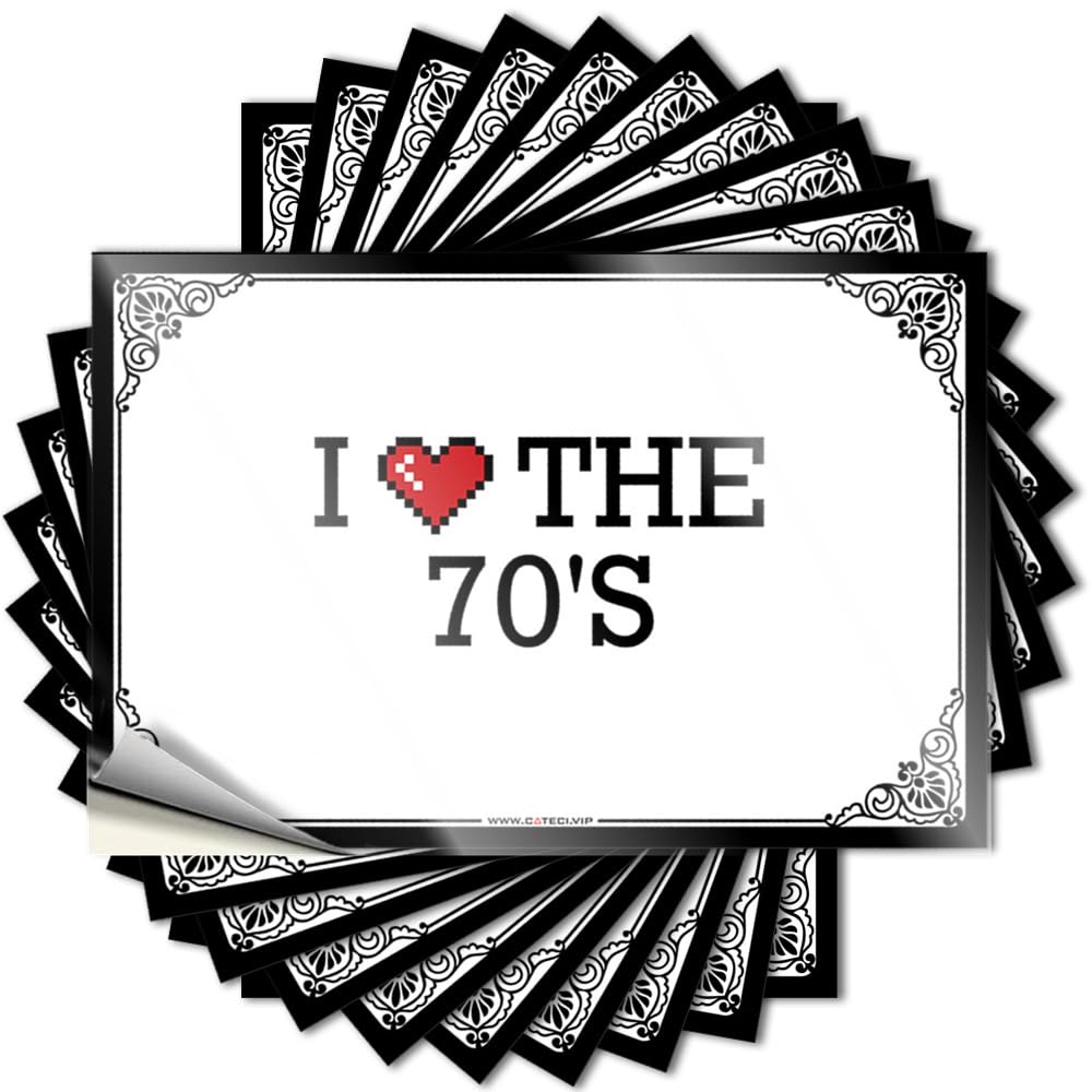 Decal Case Southern I Love The 70's for Summer - Restroom Decor Easy Peel Removable(8X12CM)