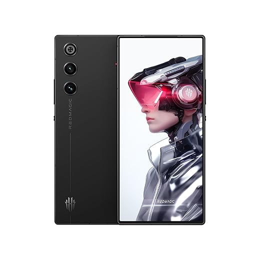 REDMAGIC 10 Air 120Hz Telefone para jogos, 5G Android Smartphone, 12GB RAM+256GB ROM, Snapdragon 8 Gen 3, 6.8" AMOLED Tela cheia, FHD+, 50MP Câmera, Dual-Sim, Celular desbloqueado Preto