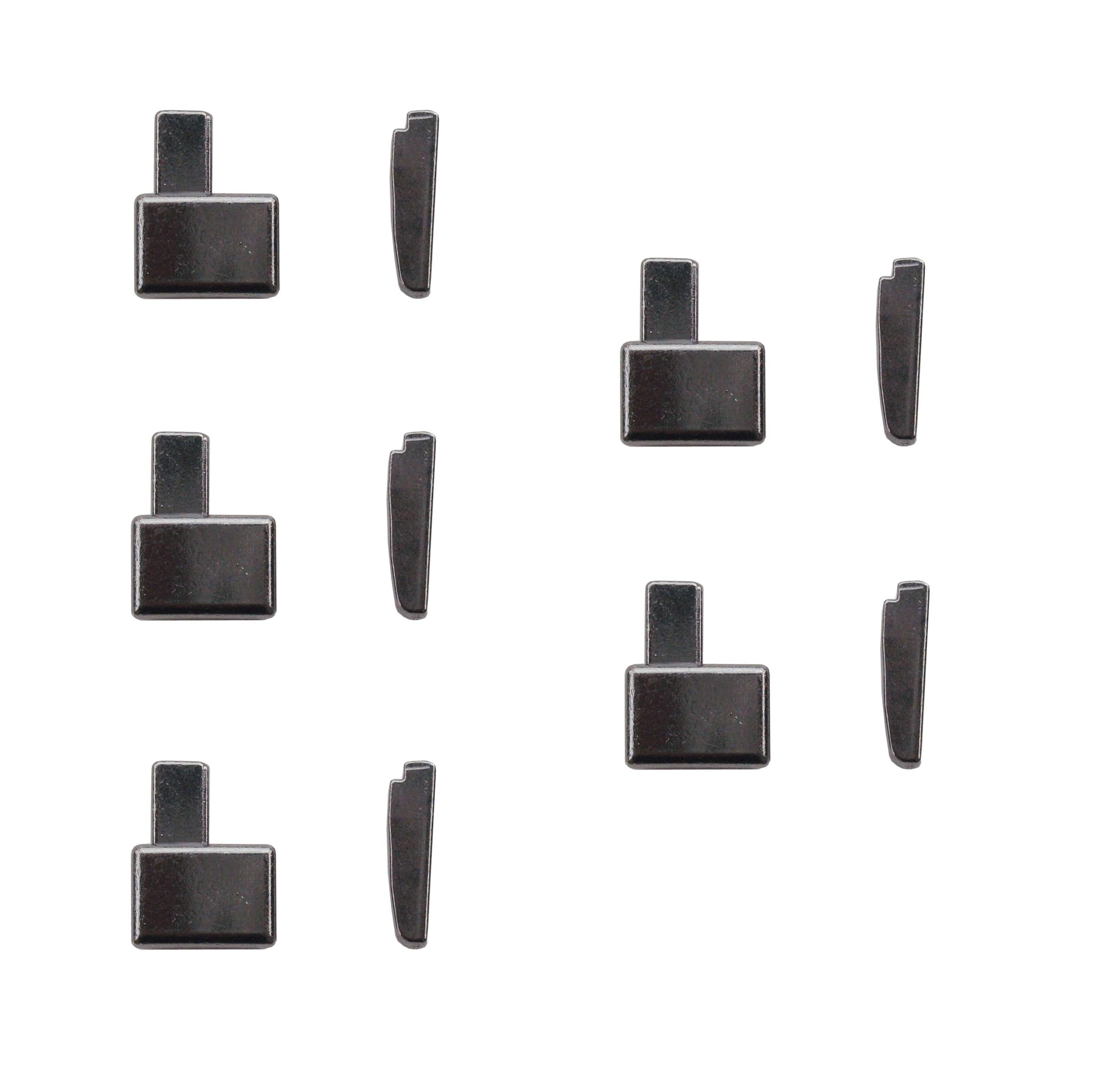 SICOLAS 10 pcs #10 Metal Zipper Retainer Box and Insertion pin,Bottom Stops Repair Kits Replacement,Metal Latch Sliders