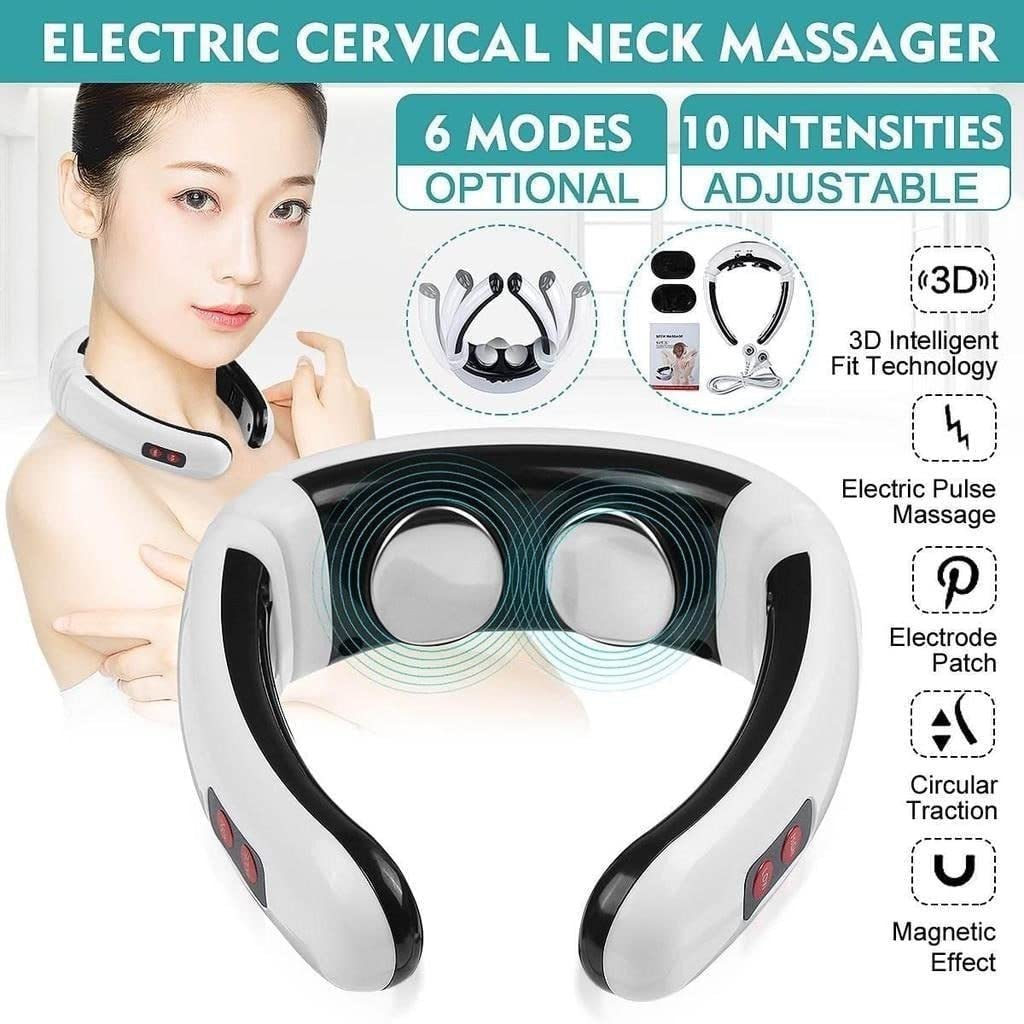 Electric neck massage cervical vertebral mashare electric cervical neck pulse massage massage body shoulder muscles to relieve deep tissue pain, remove relaxed relief pulse massage magnetic therapy Electric neck massage cervical vertebral mashare electric cervical neck pulse massage massage body shoulder muscles to relieve deep tissue pain, remove relaxed relief pulse massage magnetic therapy