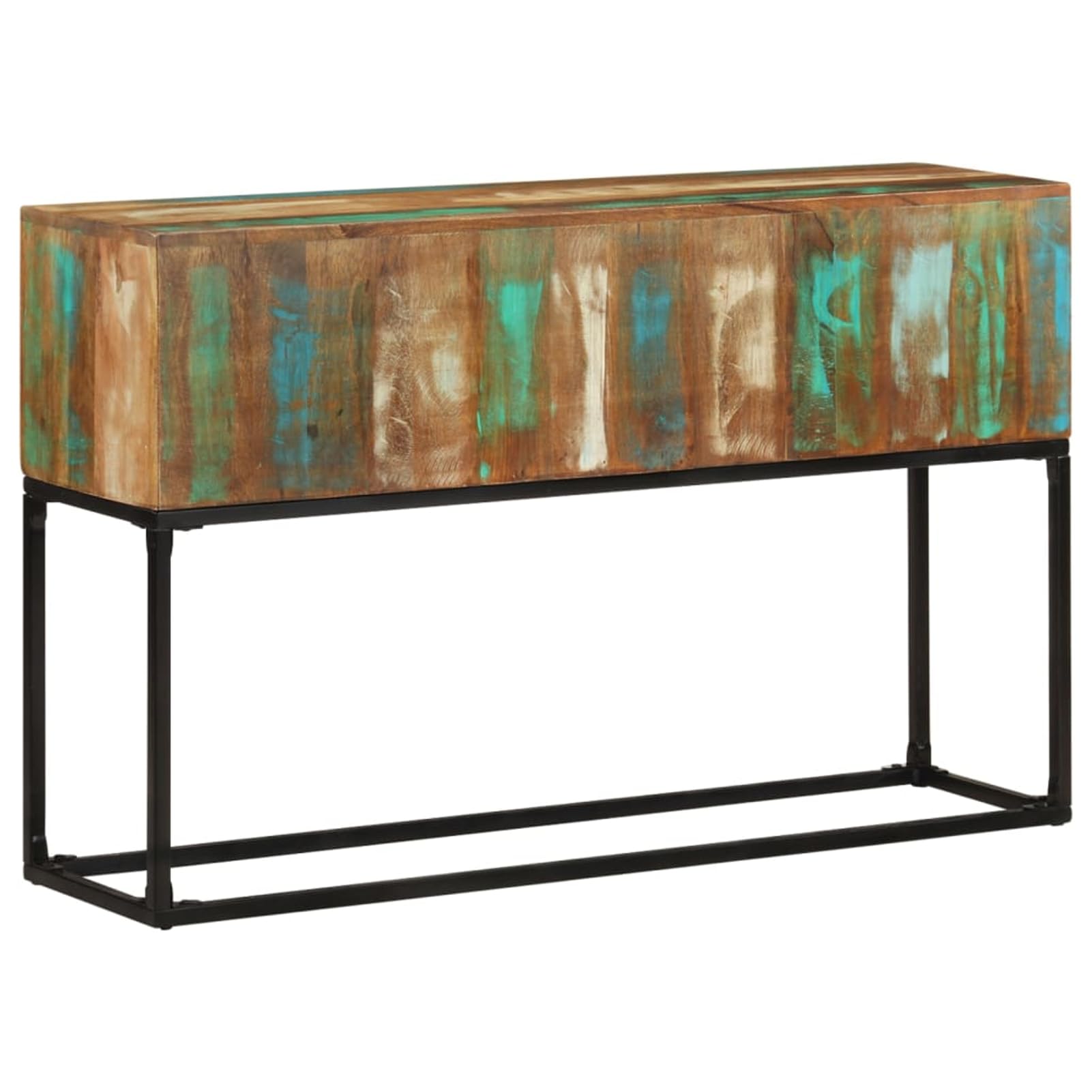 Homgoday Mesa Consola de Madera Maciza reciclada 120x30x75 cm Mesas auxiliares de salón,Mesa Consola Recibidor Mueble de Entrada Estrecha Clásica