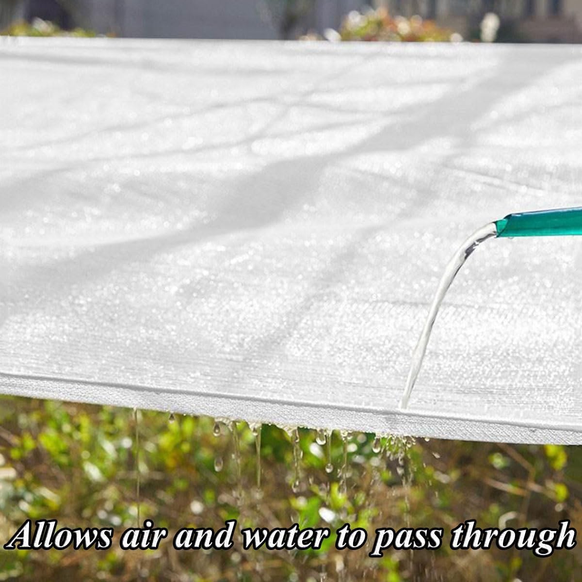 Toldo de malla con ojales para uso de red de 2 x 6 m para invernadero y garaje.