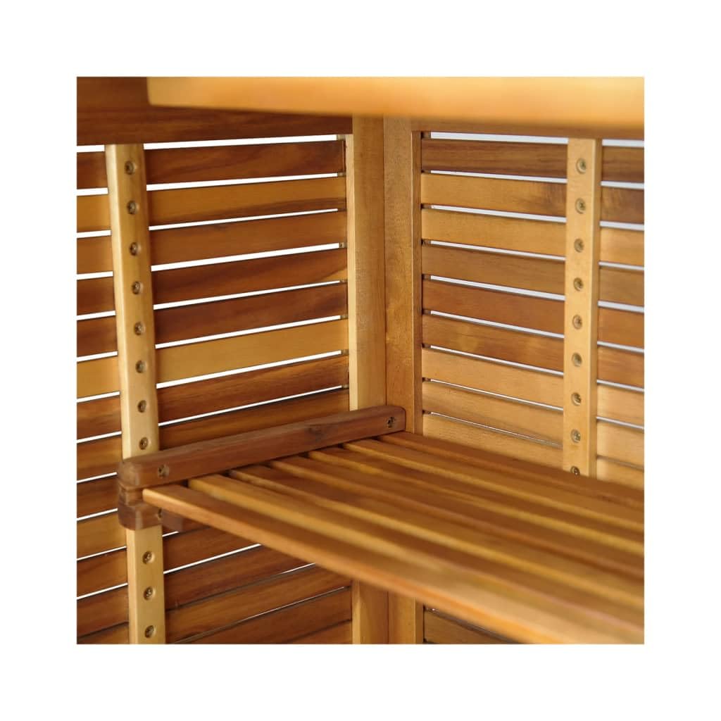vidaXL Ensemble de Bar de Jardin 3 pcs Mobilier de Patio Table et Tabourets de Bistrot Meubles de Terrasse Extérieur Bois d'Acacia Solide