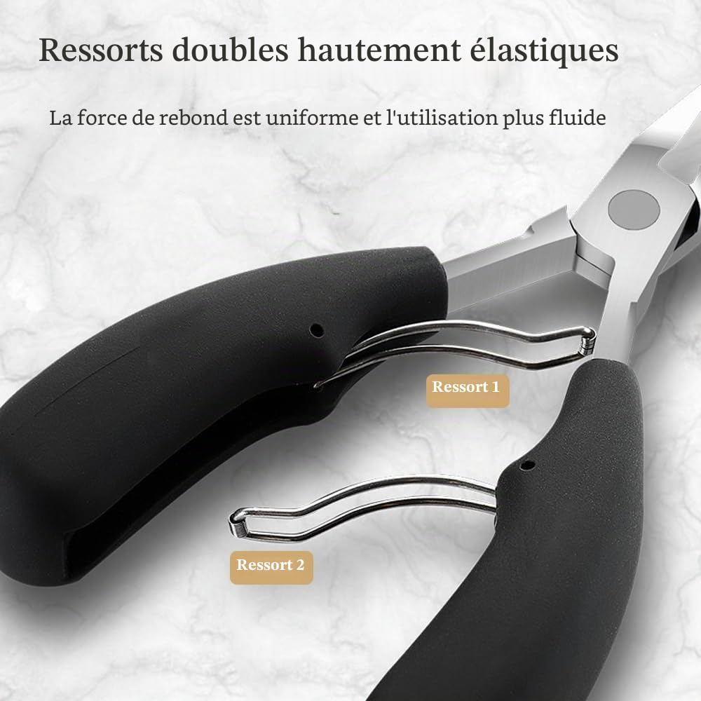 DAZISEN Précision Coupe Ongles - Acier Inoxydable Pince à Coupe Ongle Pied Coupe-ongles Professionnel Pince à Ongles pour Ongles Incarnés ou épai