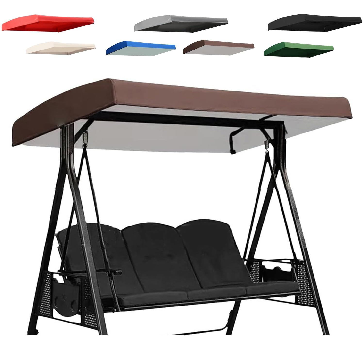 Housse supérieure de rechange imperméable pour hamac de porche 23 places - Convient aux abris d'extérieur marron de 191 x 120 cm
