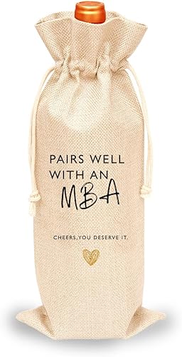 Toctose Regalo de graduación para MBA, bolsa de vino para MBA, adecuado para regalos de graduación para ella, él, hijo, hija, amigaGDWB017