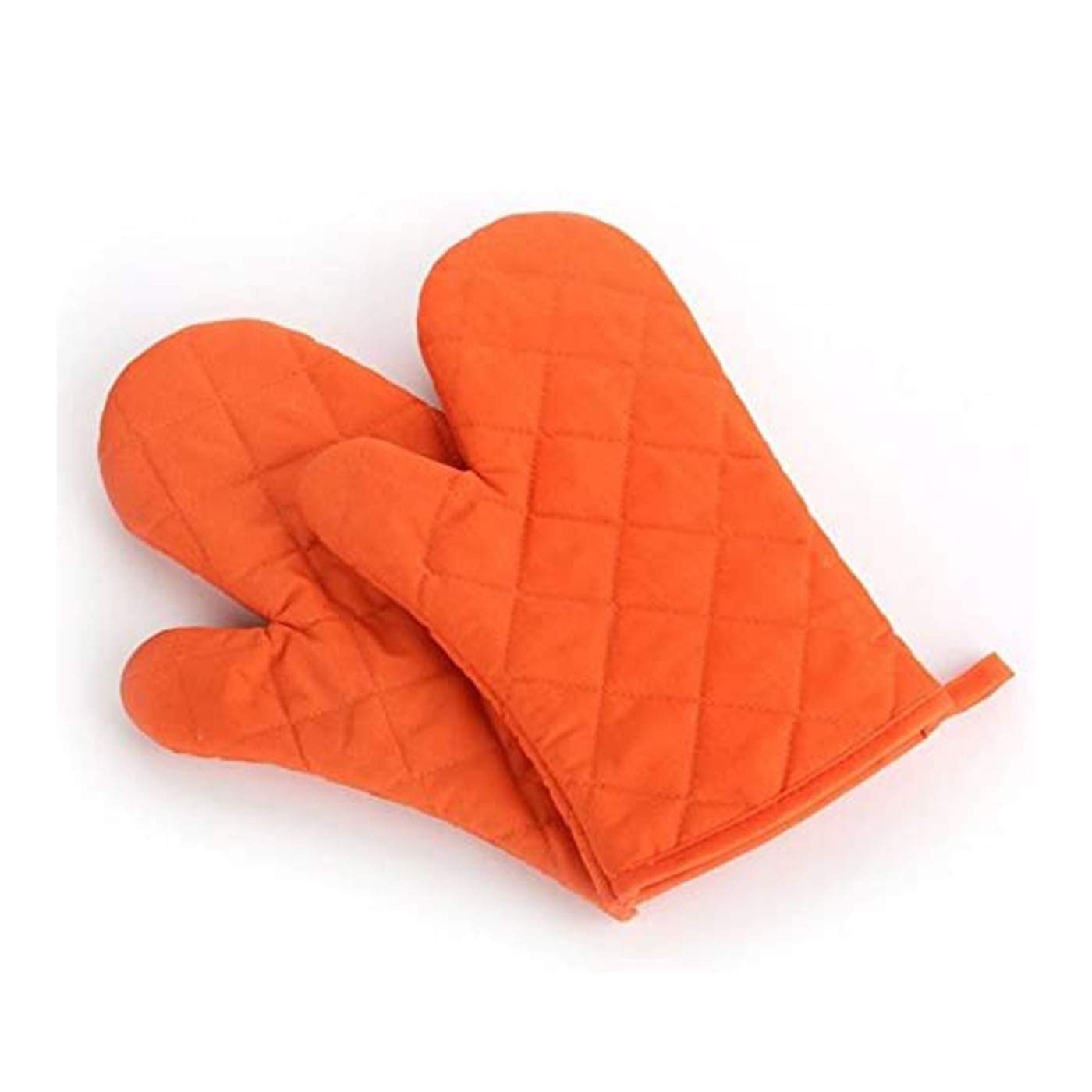 A Pair Thickened Baking Oven Special Anti-Scald And High Temperature Resistant Gloves (Orange)