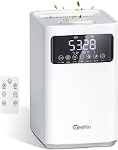 加湿器 大容量 6L 【2025年新登場・AI知能恒湿・7.0インチ大画面】 ハイブリッド加湿器 アロマ対応 4重除菌 高温除菌 550ml/h 加熱式 & 超音波式 上から給水 マイナスイオン 静音 省エネ 12時間タイマー 空気清浄機能 お手入れ簡単 空焚き防止 水漏れ防止 リモコン付き 乾燥対策 卓上 寝室/リビング/オフィス/業務用/オフィス (ホワイト)