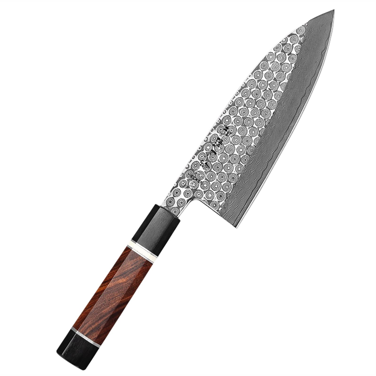 Retro Serie 180mm Gyuto coltello Damasco Steel Sashimi Giapponese Pesci-Filletto Strumento da cucina Sharp Salmon Cook Coltelli da cucina Coltello da cucina