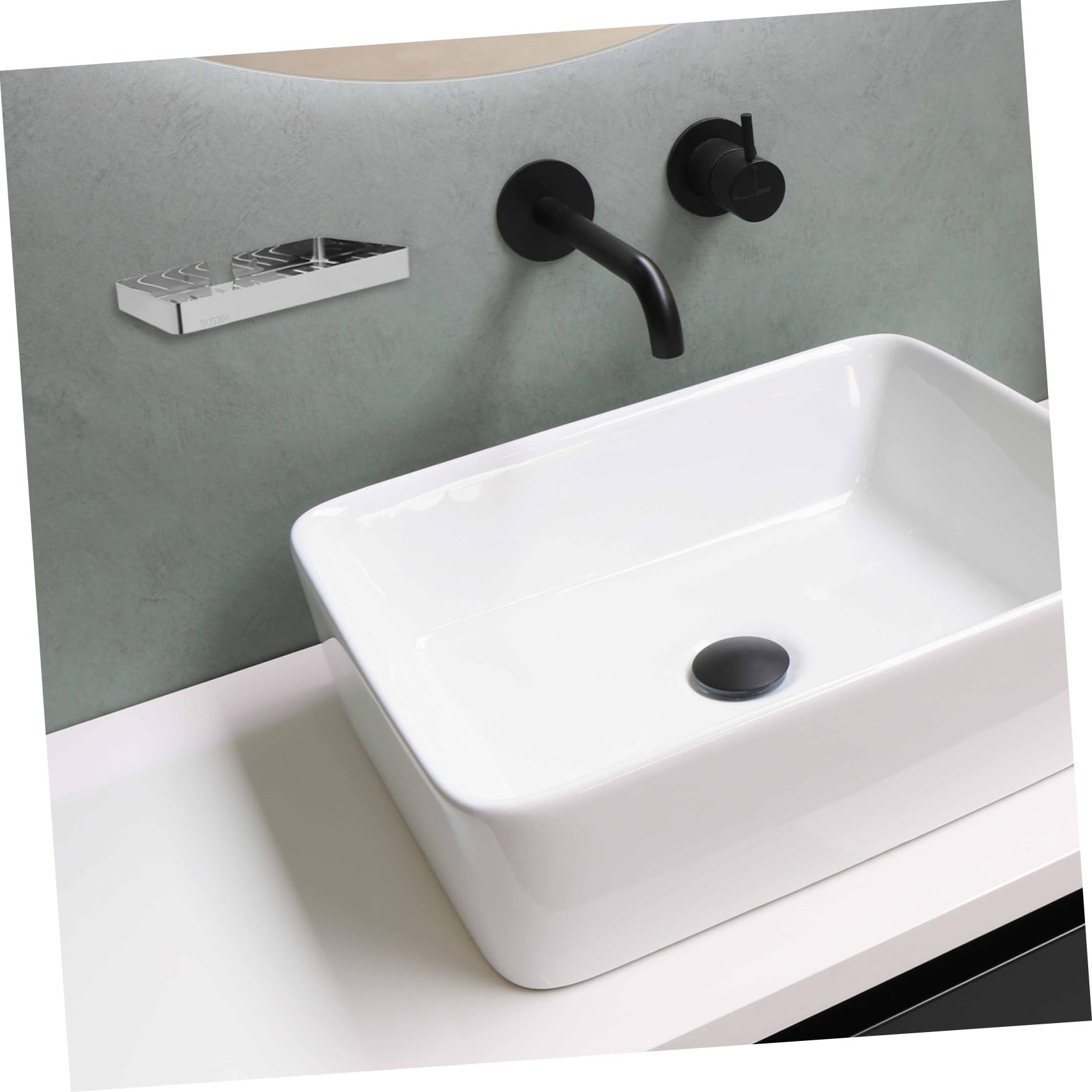 Yardenfun Seifenschale zur Wandmontage aus Edelstahl Rostfreier Seifenhalter fürs Badezimmer mit Einfachem Aufbau und Modernem Design für Dusche und Bad
