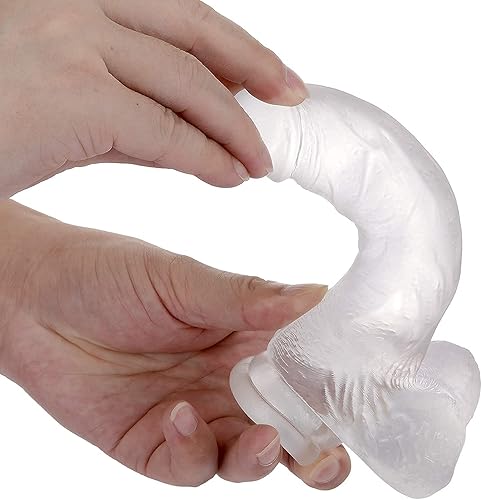 Miniatura 8 de Adult Sex Toys for Women Soft Silicone with Strong Suction Realistic Dildo with Lifelike Skin-Touching Feeling Manual Sex Toy for Anal Play and