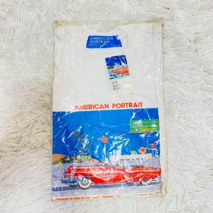 Amazon.co.jp: 鈴木英人 アメ車イラストプリントTシャツ M デッド 
