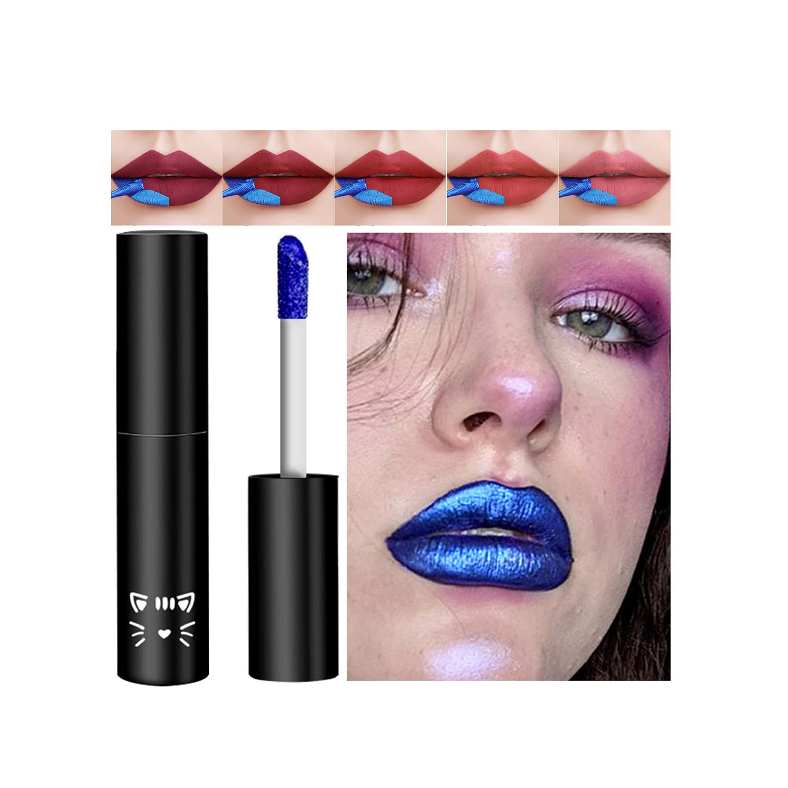 5 Colors Peel Off Lip Stain Lip Tint, Long Lasting Waterproof Non-stick Cup Lip Stain Tint, Non-stick Cup Lip Stain Lip Gloss, Lip Makeup Gift For Women Girls