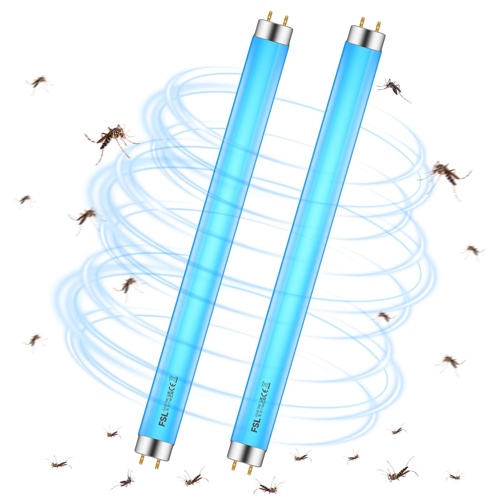 BL T8 F15W Tubo di ricambio per acchiappainsetti, 18 pollici (45 cm), Lampada UV 365 nm | Compatibile con dispositivi elettrici antinsetti, trappole per mosche e lampade UV insetticide