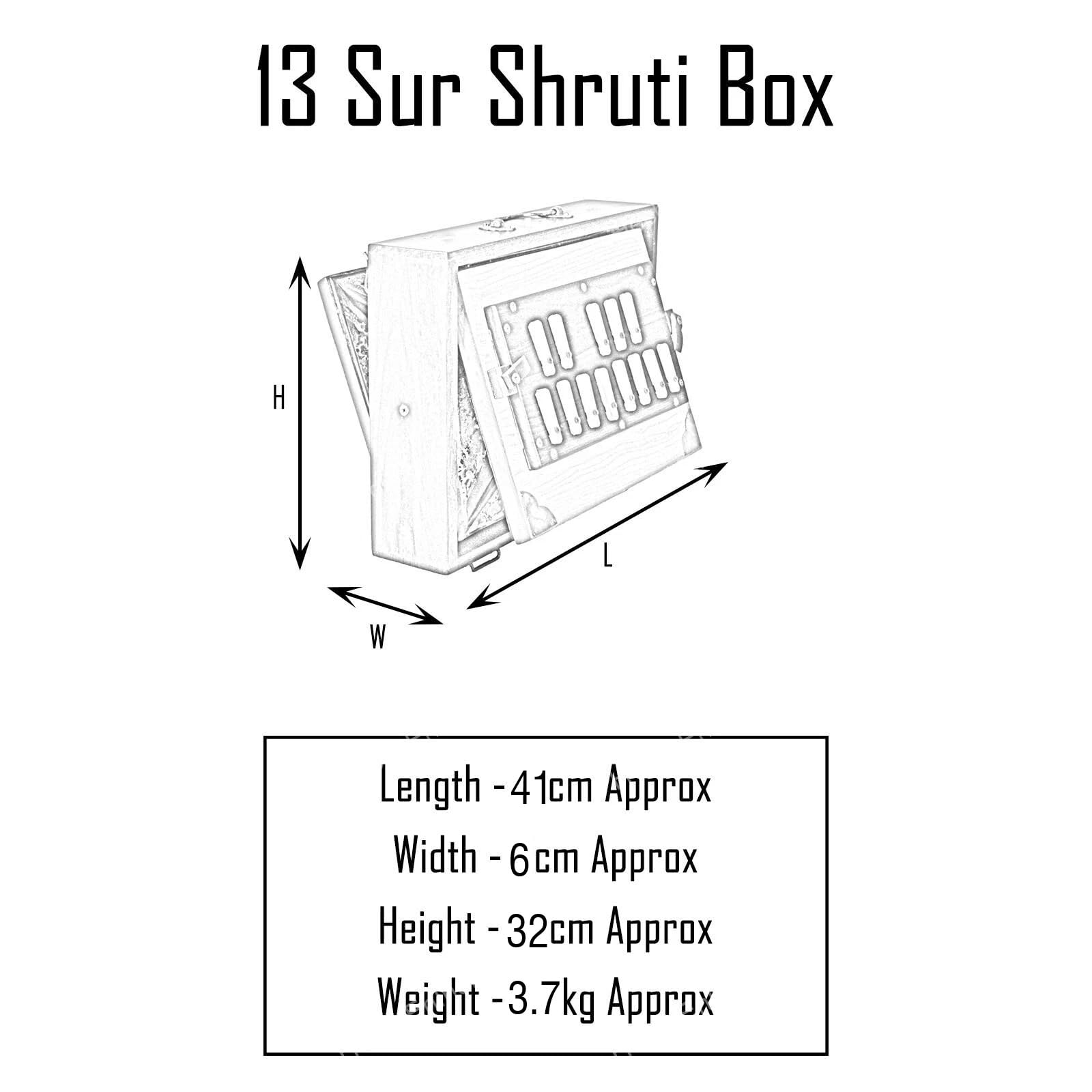Professional Sound Big Size Sur Peti Sheesham Wood 13 Notes Shruti Box