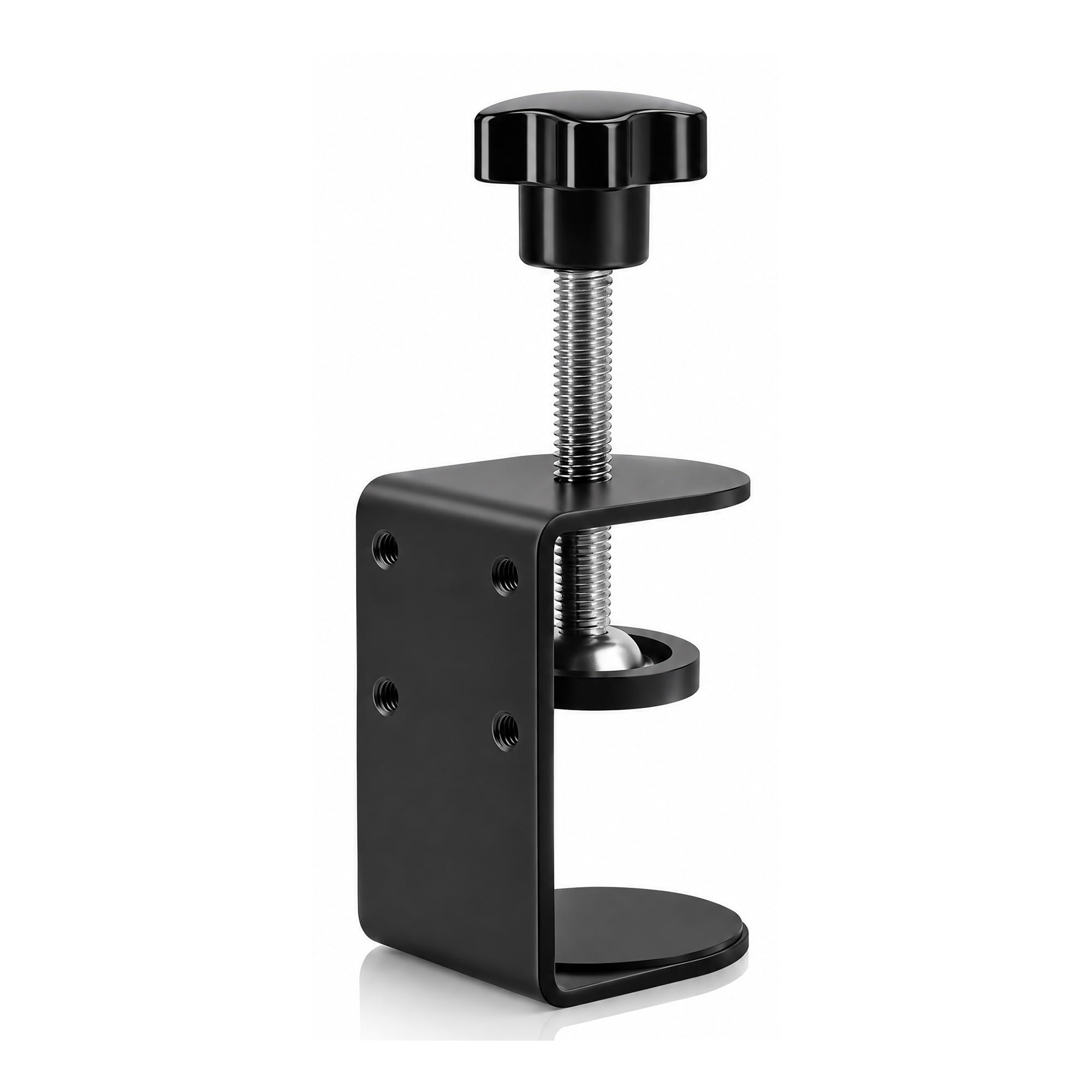 Small C Clamps 2 Inch with 4 Small Holes in the Back, 1-Pack Adjustable Desk C-Clamp for Range 0.39"~2", Versatile Clamp for Brake, Parts Assembly, Fastening, Welding, Woodwork, Metal Work
