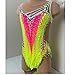 ZYDANC Sleeveless Gymnastics Leotards Women's Girls' One-Piece Practice Outfit Figure Skating Dress High Elasticity,Multi Colored,XXL
