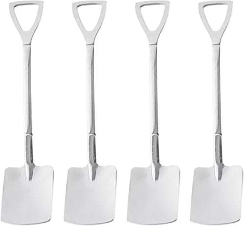 Miniatura 8 de Juego de cucharas de postre, 4 cucharas de acero inoxidable de 6 pulgadas, cuchara de fruta para helado para el hogar, cocina o restaurante (2