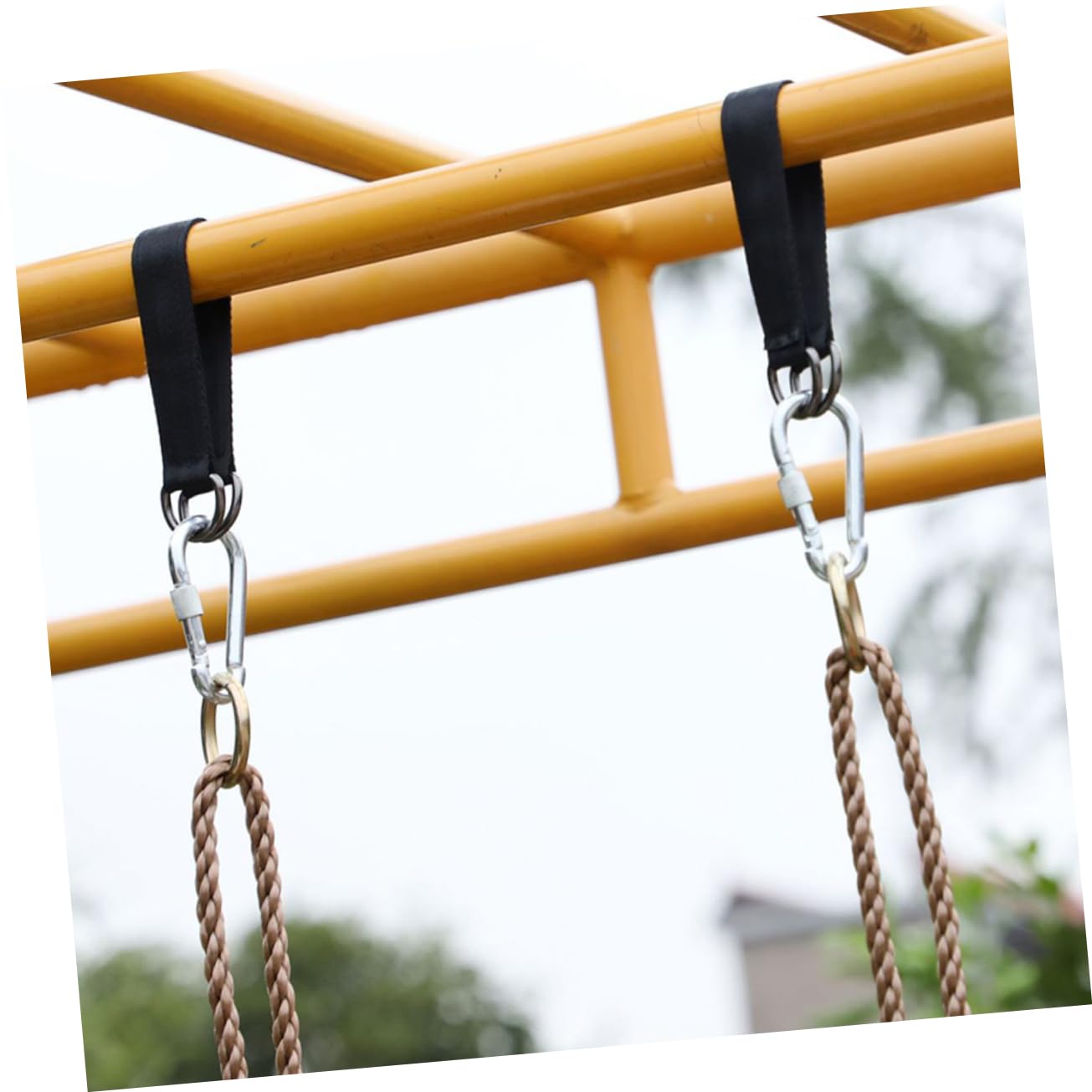 HANABASS 5 Sätze Schaukelbefestigungsriemen Mit Edelstahlringen Für Hängematten Und Outdoor Aktivitäten Schaukel Und Hängemattenriemen 5 Stück * 5