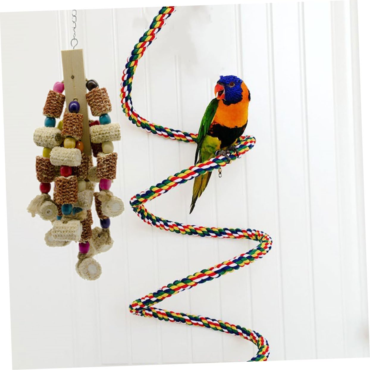 YARNOW 2 Pièces Jouet à Mâcher Oiseau Jouet Déchirant Oiseau s pour Petits x s Perroquet à Mâcher pour Pendaison Épi De Maïs Cage pour Animaux De Compagnie