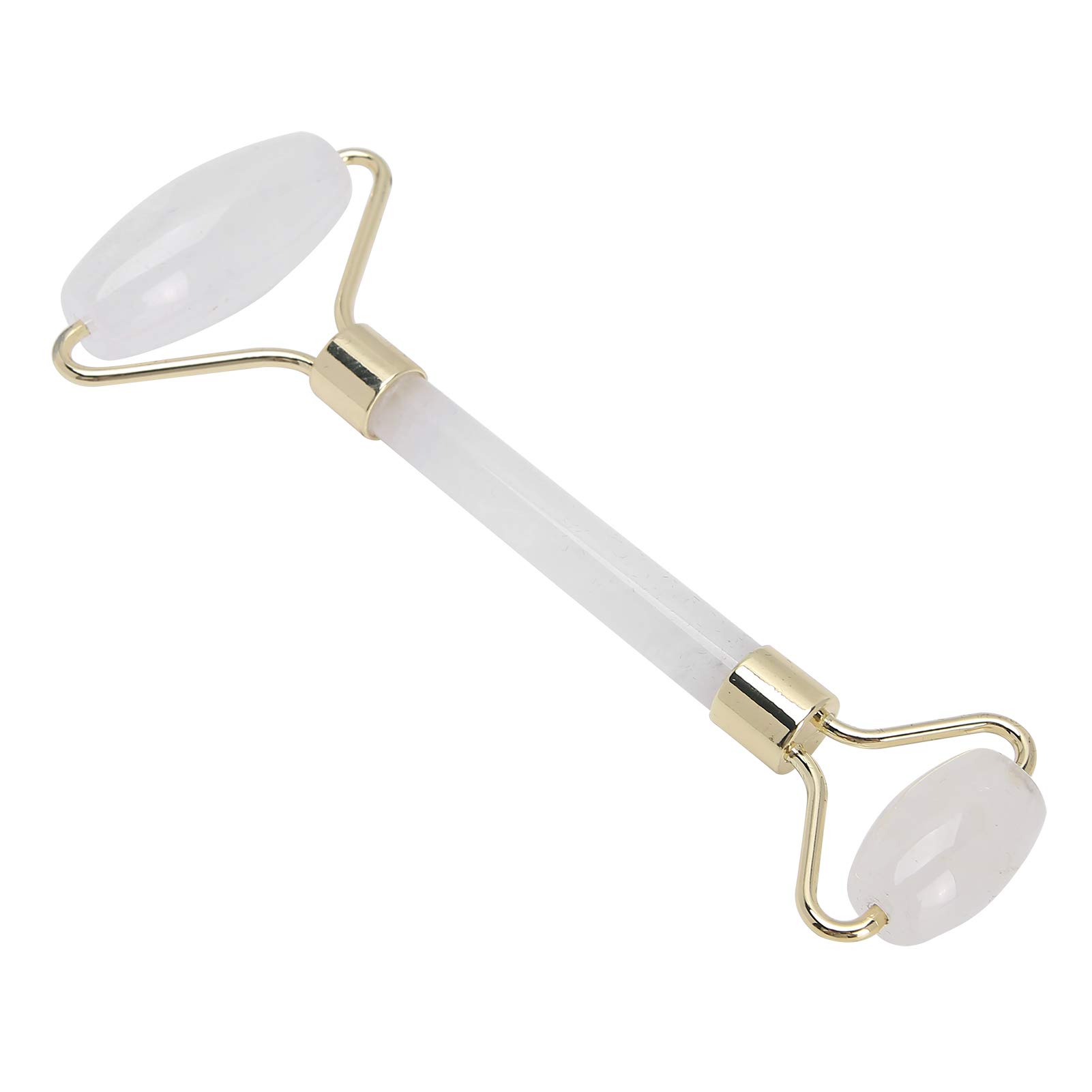 Pongnas Wałek Jadeitowy, Jadeitowy Masażer do Twarzy z ergonomiczną konstrukcją łuku do Krążenia Twarzy, Pielęgnacji Skóry, Ramion, Pleców i Talii (WHITE)