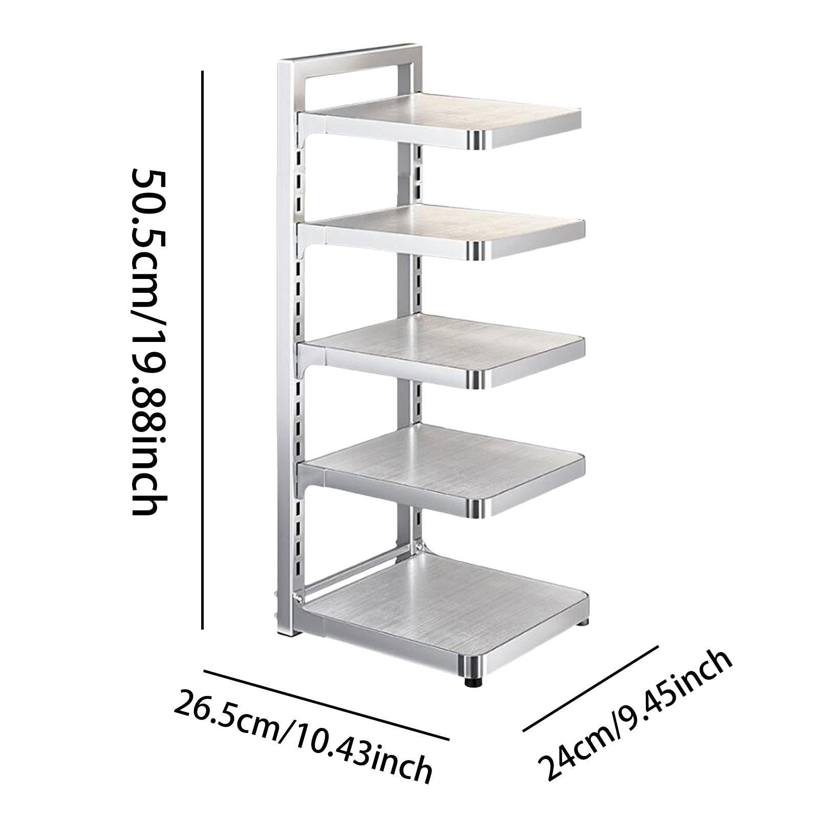 Estante Organizador para Y Sartenes, Resistente, Reutilizable Y Ajustable, para La Cocina, 5 Niveles, tal como se describe