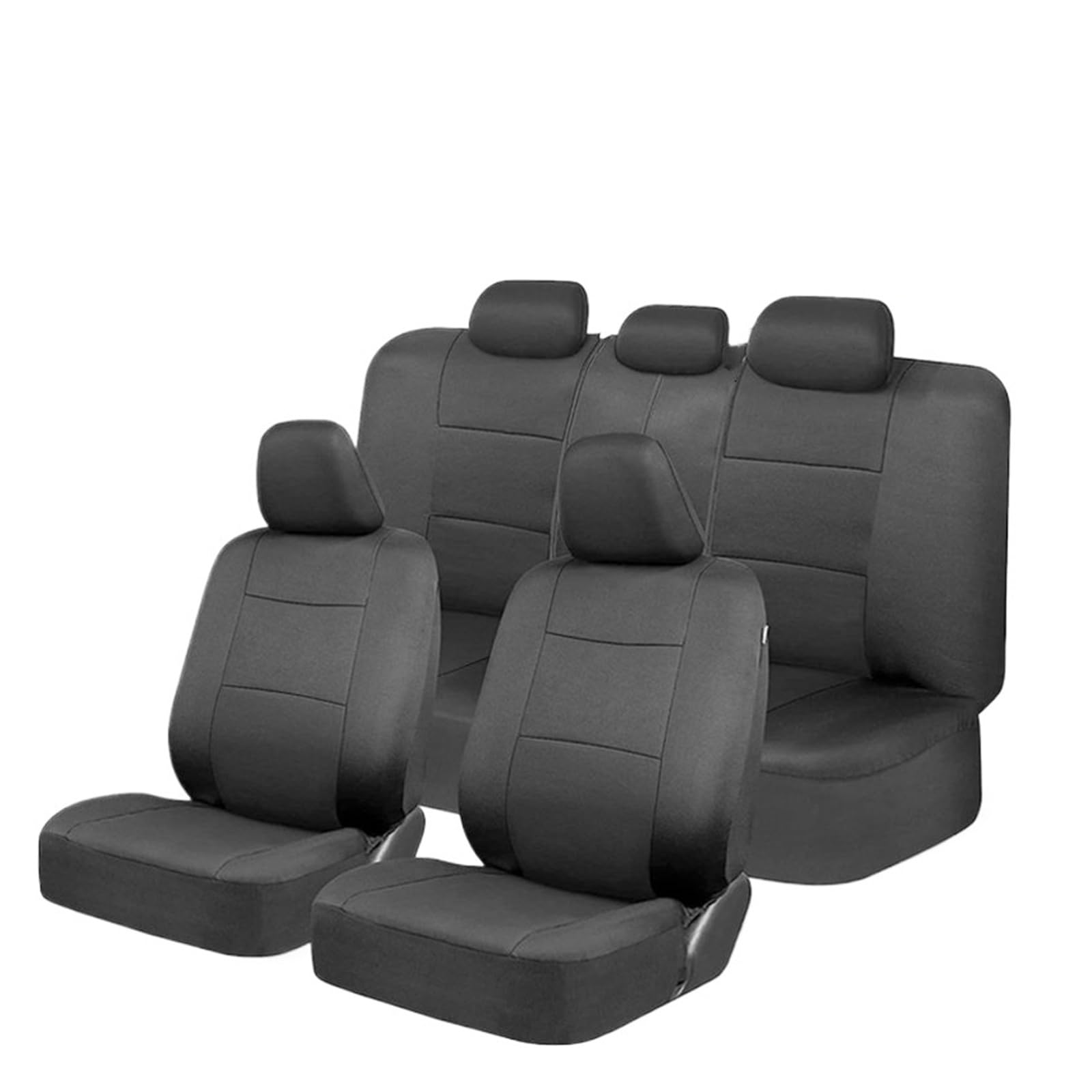 Auto Anteriore Coprisedile Coprisedili Universali Per Auto Con Coprivolante Set Di Protezioni Per Le Spalle Per La Maggior Parte Dei Camion Suv(Nero)