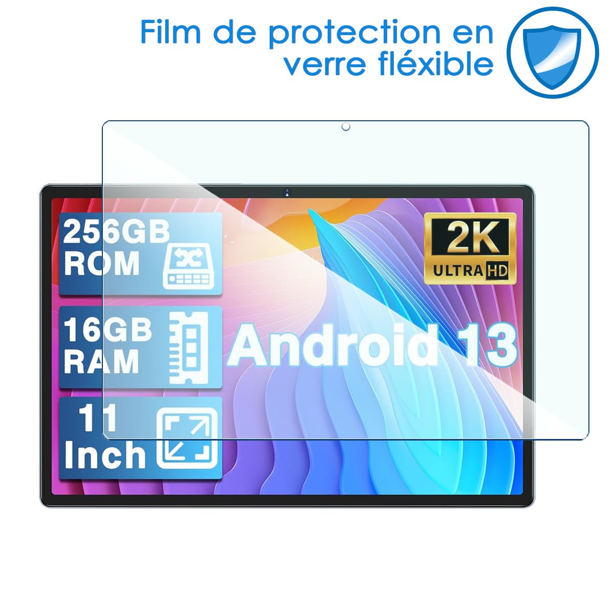 Protection Tablette 10 Pouces KARYLAX - Protection D'écran En Verre Flexible, Dureté 9H, Anti-Rayures, Film Protecteur Compatible Pour OSCAL Tablette Android 12 Pad70 (2023 Tablette Tactile 10 Pouces