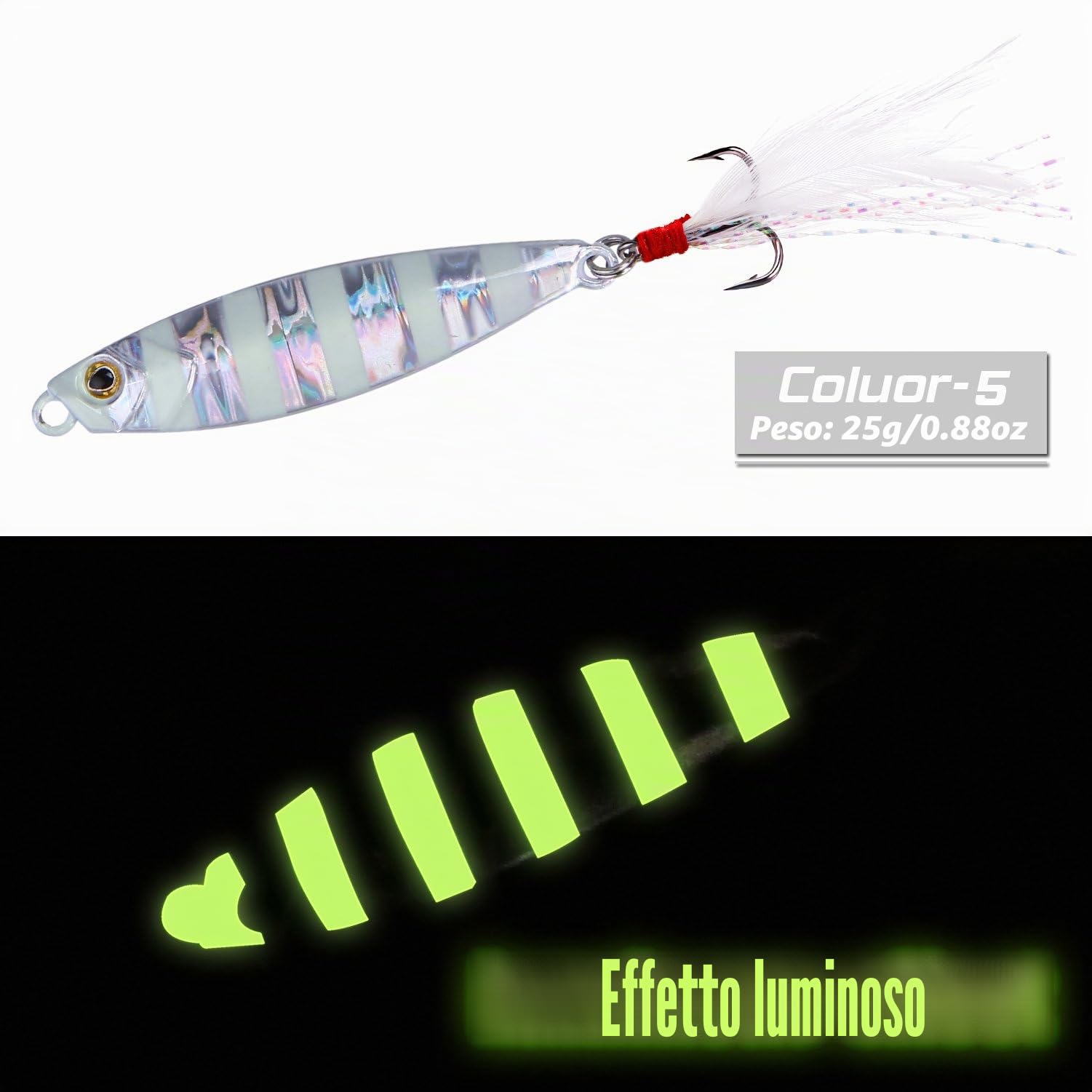Sougayilang Jigs esche da pesca che affondano cucchiai di metallo micro esca jigging