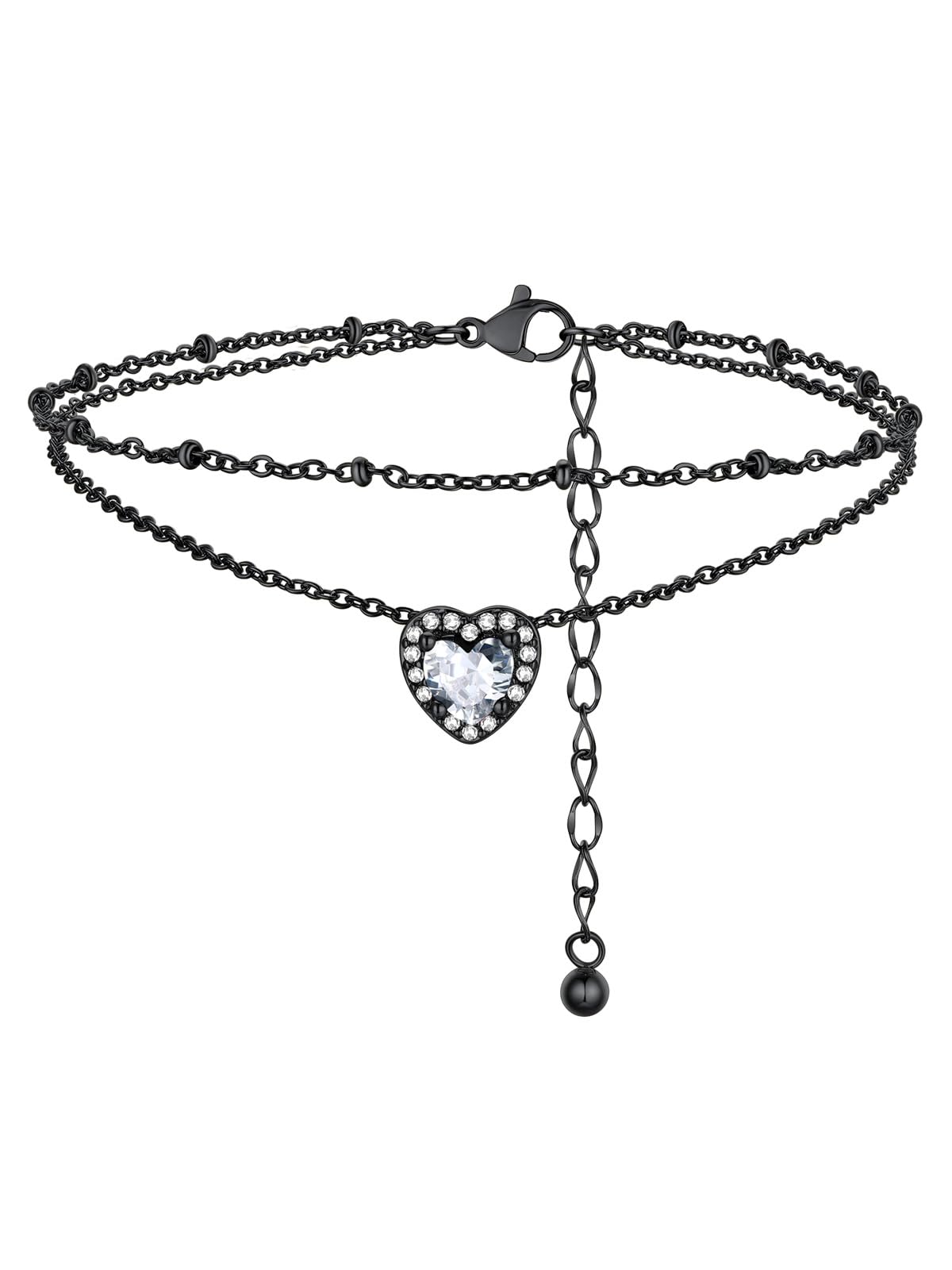 FindChic Birthstone Anklets for Women Layered Ankle Bracelets for Women