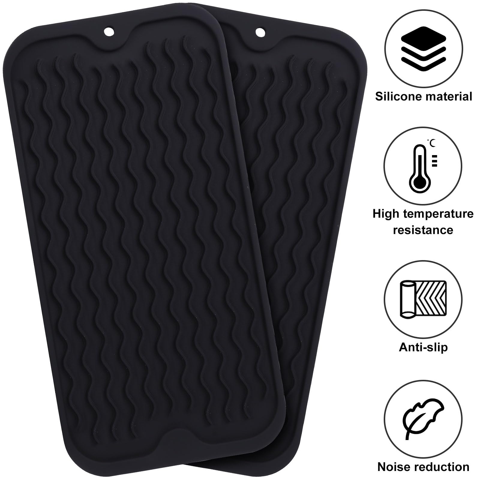 Jasfyee 2 Pcs Silicone Dish Drying Mat - Image 3