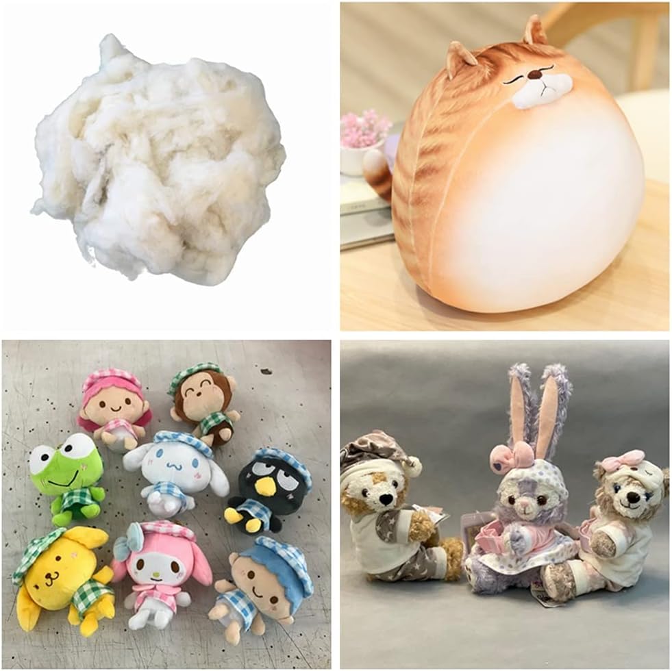 200g Carded Scoured Felting Wool，Wool Filler for Stuffing, Needle Felting, Blending and Dryer Balls, Natural White