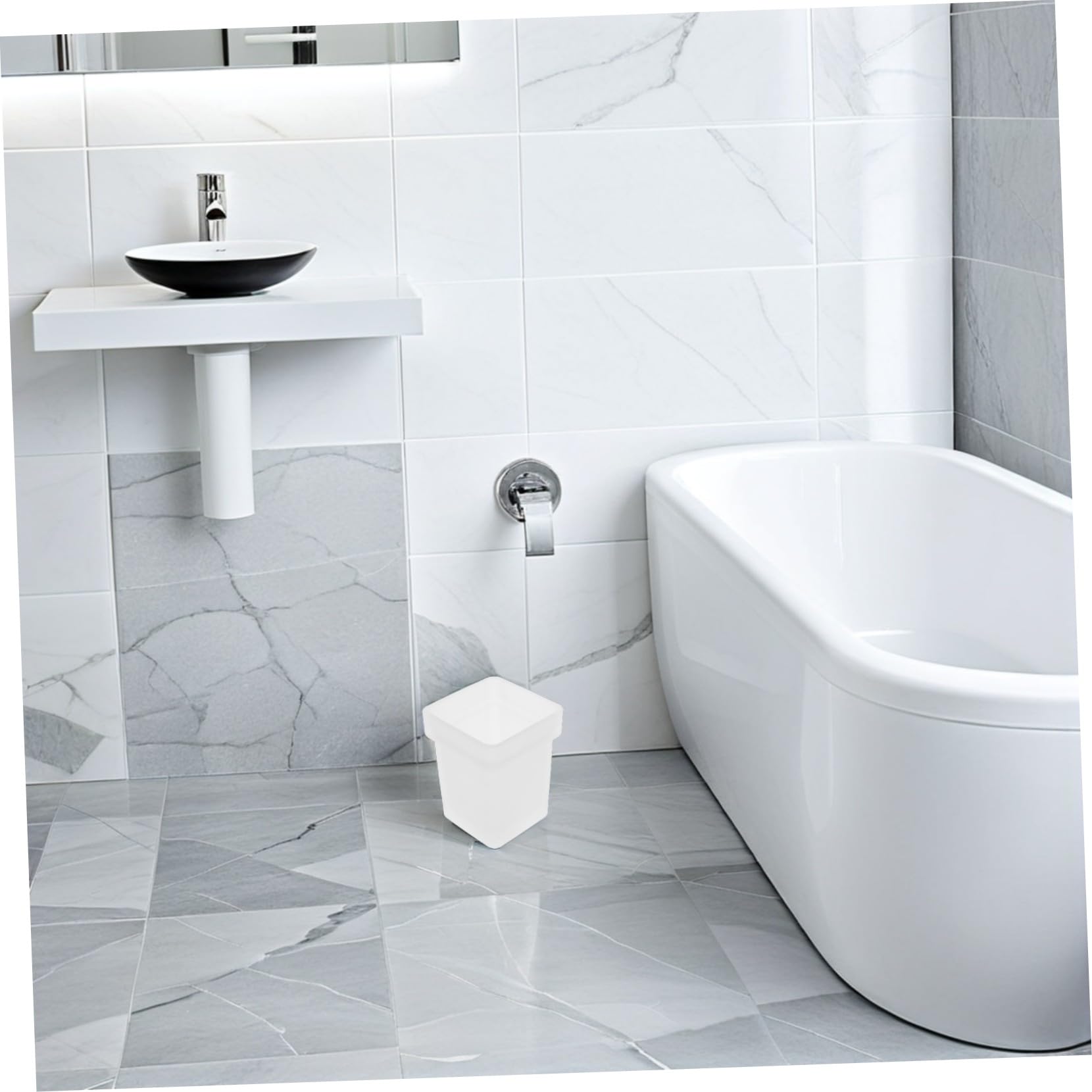 Soporte cuadrado de vidrio esmerilado para escobilla de inodoro, base estable, accesorios de baño, herramientas higiénicas de limpieza de inodoro, 2 piezas