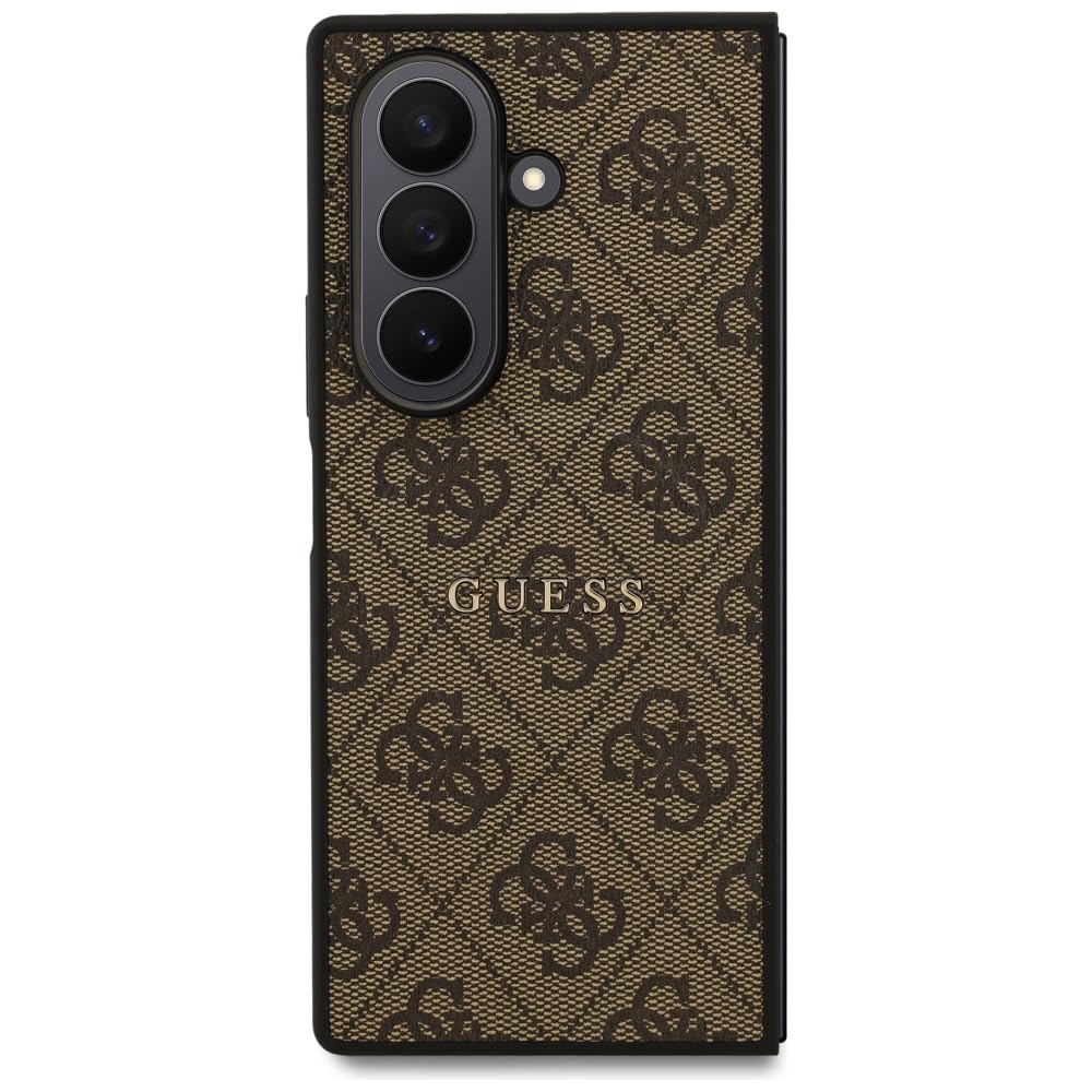 CG MOBILE Guess 4G Classic Coque de protection compatible avec MagSafe pour Samsung Galaxy Z Fold7 (marron)