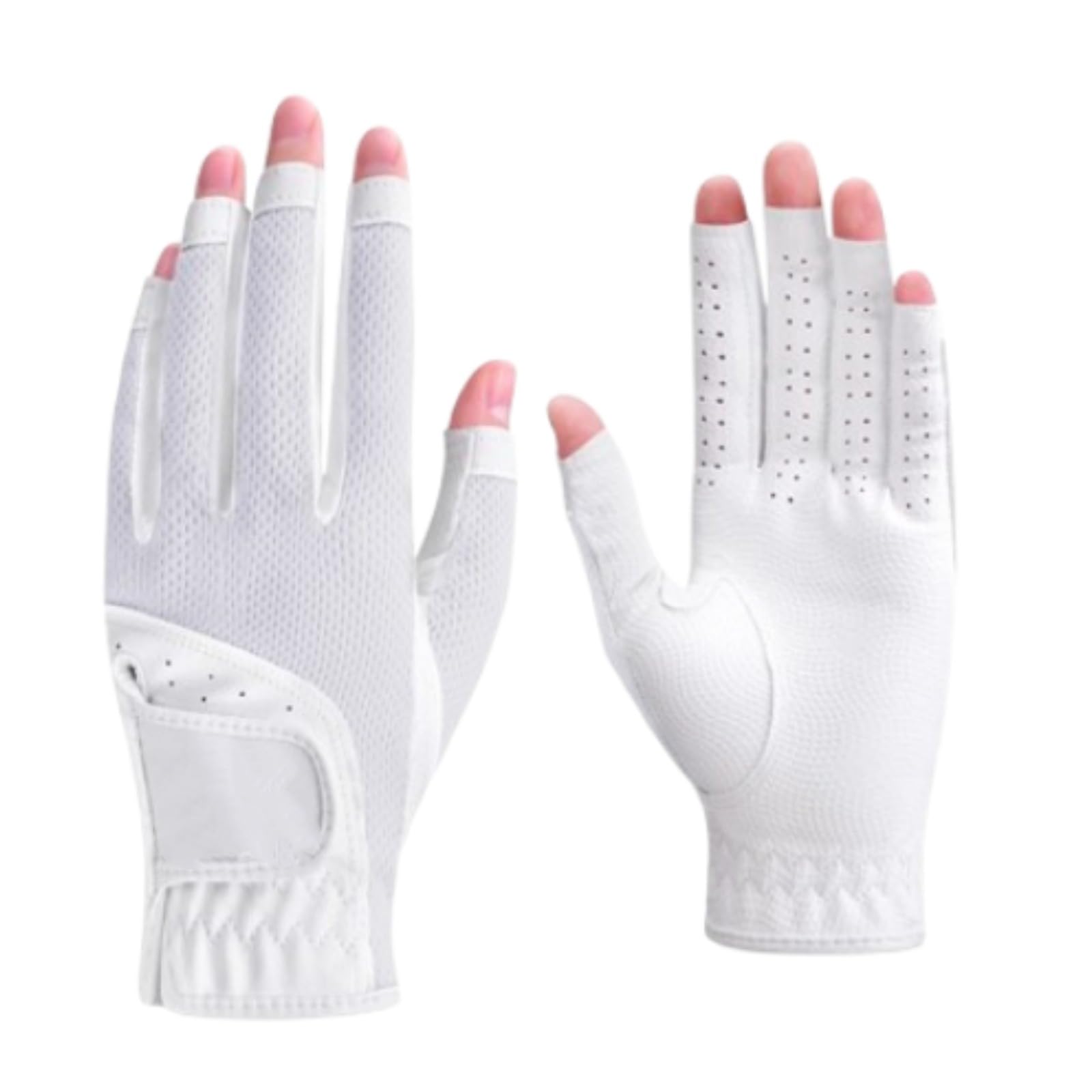 Guante Golf, Guantes de Golf Abiertos for Mujer, Cubierta Protectora Solar de Malla Transpirable for Mano Izquierda y Derecha, Verano, 1 par Guantes Golf