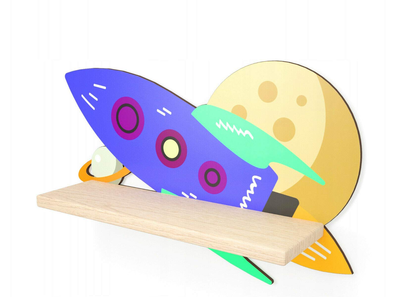 Buy Floating Designs Spaceship Spacecraft Natural Nordic Shelves Wall