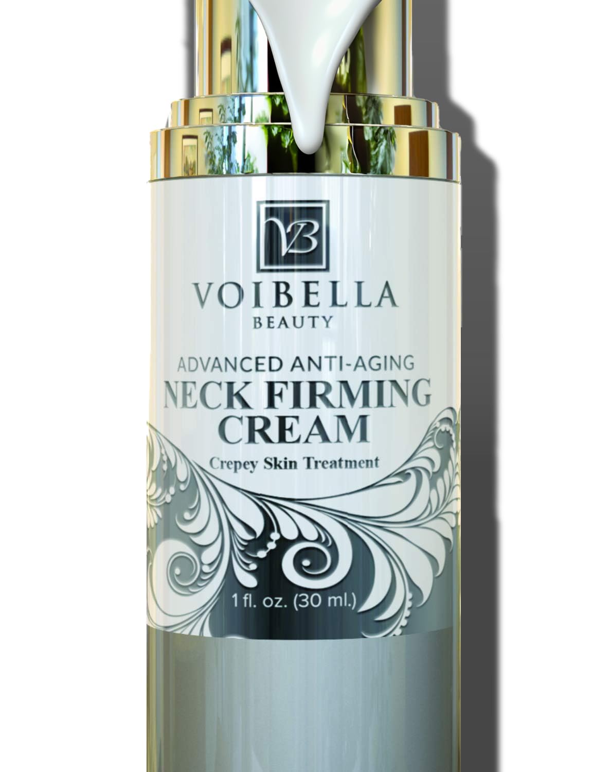 Neck Firming Cream for Sagging, Crepey Skin, Chest Wrinkles. Anti-Aging Moisturizing Lotion Helps Crepe Eraser, Turkey Neck Tightener & Decolletage Tightening. Aids Decollete, Double Chin, Face