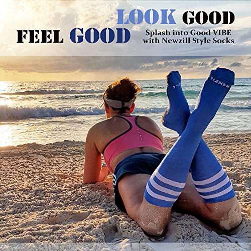Image of NEWZILL Medical Compression Socks for Women & Men, 20-30 mmHg Knee-High Support for Circulation, All-Day Comfort for Work Travel Running Cycling and Fitness