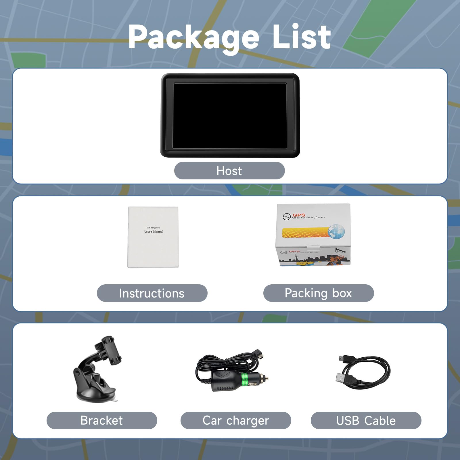 5 inch Sat Nav for Car, with UK Maps, Lifetime Updates, Support Postcode Search, Voice Directions, Speed Camera Alert, Lane Guidance Assist — view 8