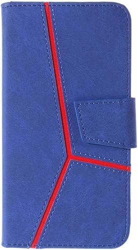 Huawei P20 Pro HA lle  DENDICO Leder HandyhA lle Wallet Case fA r Huawei P20 Pro SchutzhA lle KlapphA lle mit Magnetic Snap und KartensteckplA tze Blau